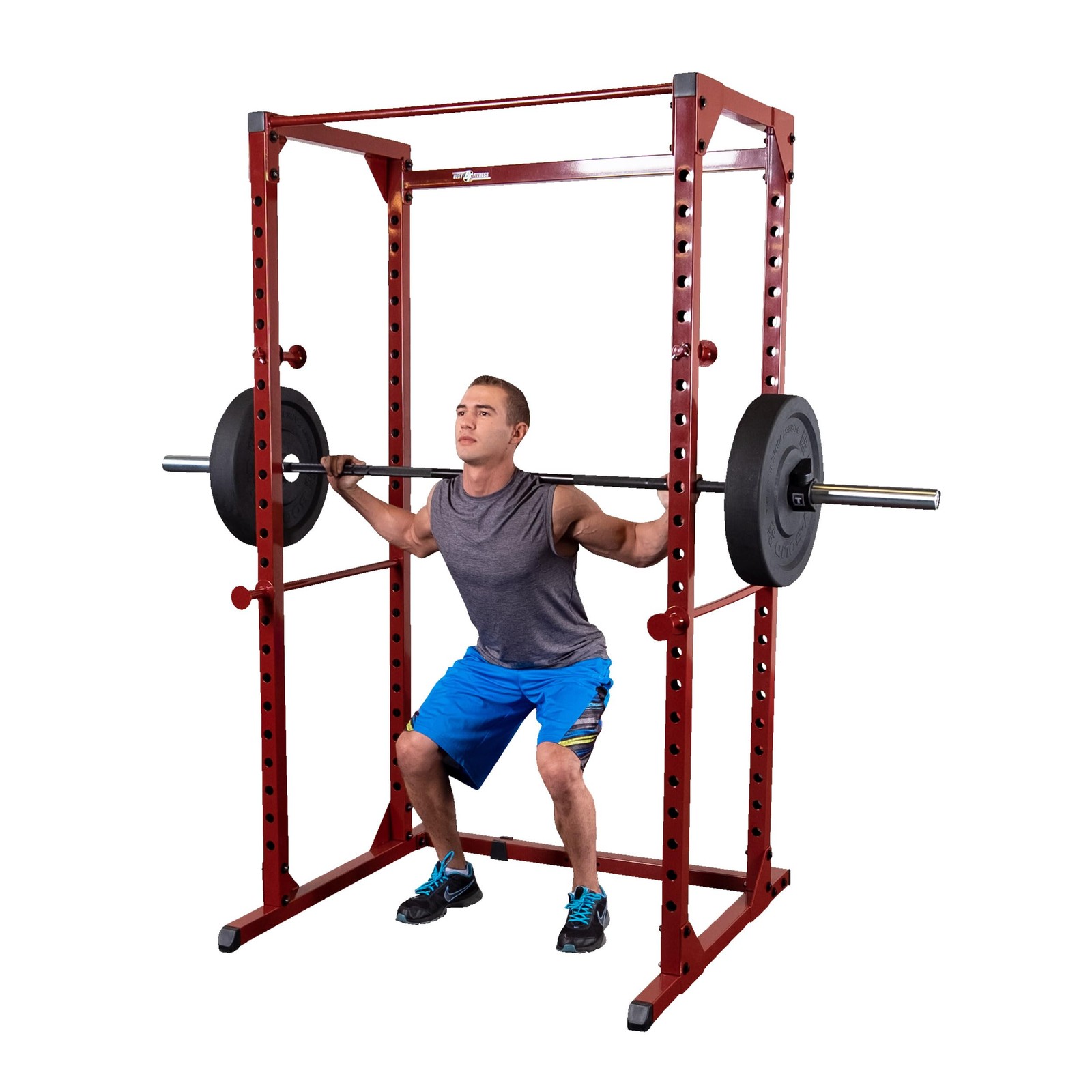 Best Fitness Power Rack - 14-Gauge Steel Home Gym with 500lb Capacity, Chin B...