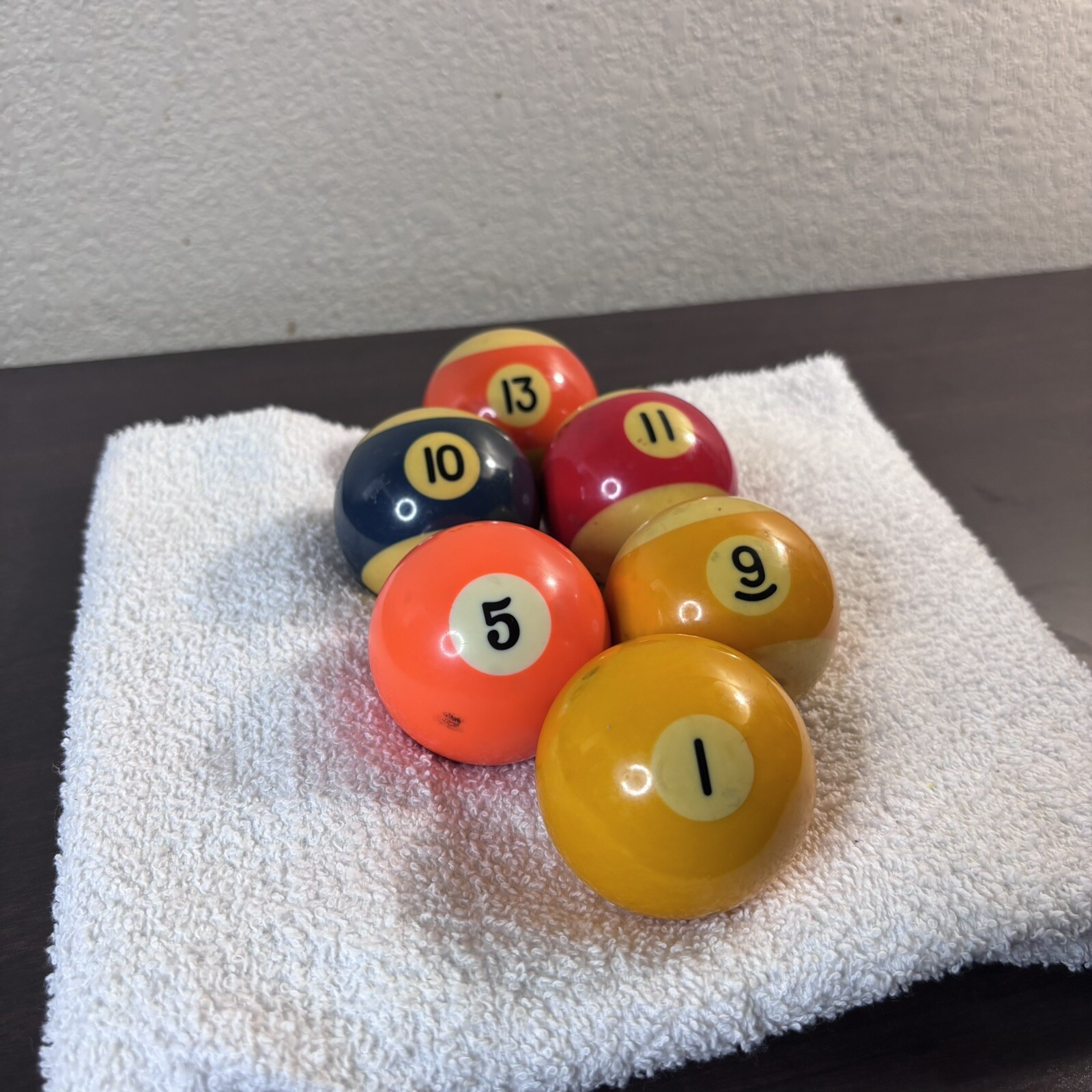 Vintage Replacement Pool Billiard Balls - Standard Size 2-1/4” Inch Lot Of 6