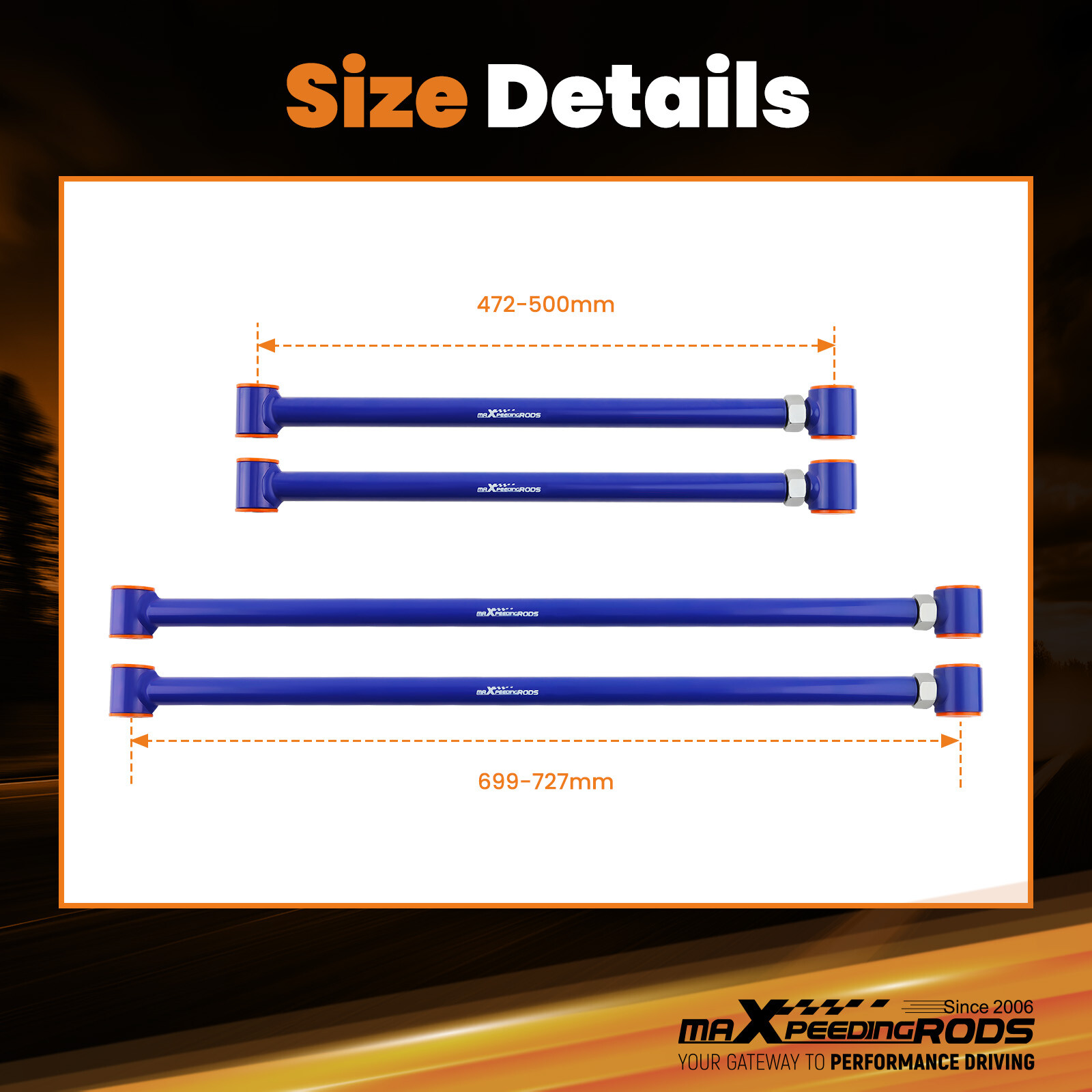 Rear Triangulated 4 Link Kit For Chevrolet S10 1994-2004 Welded Brackets