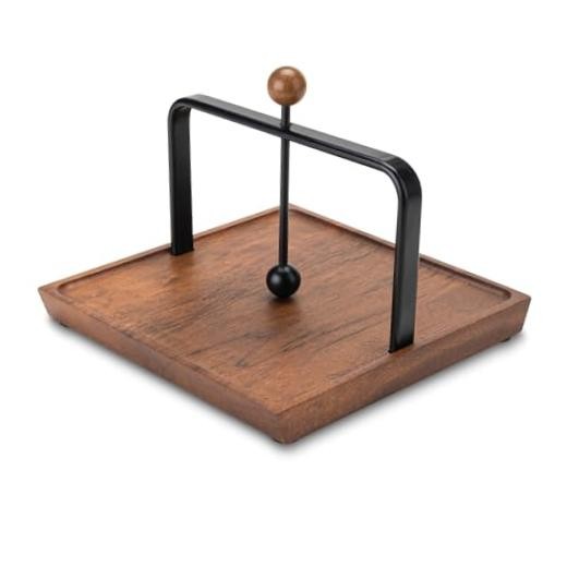Stylish Wooden with Weighted Arm – Perfect for Paper Napkins, Napkin Holder