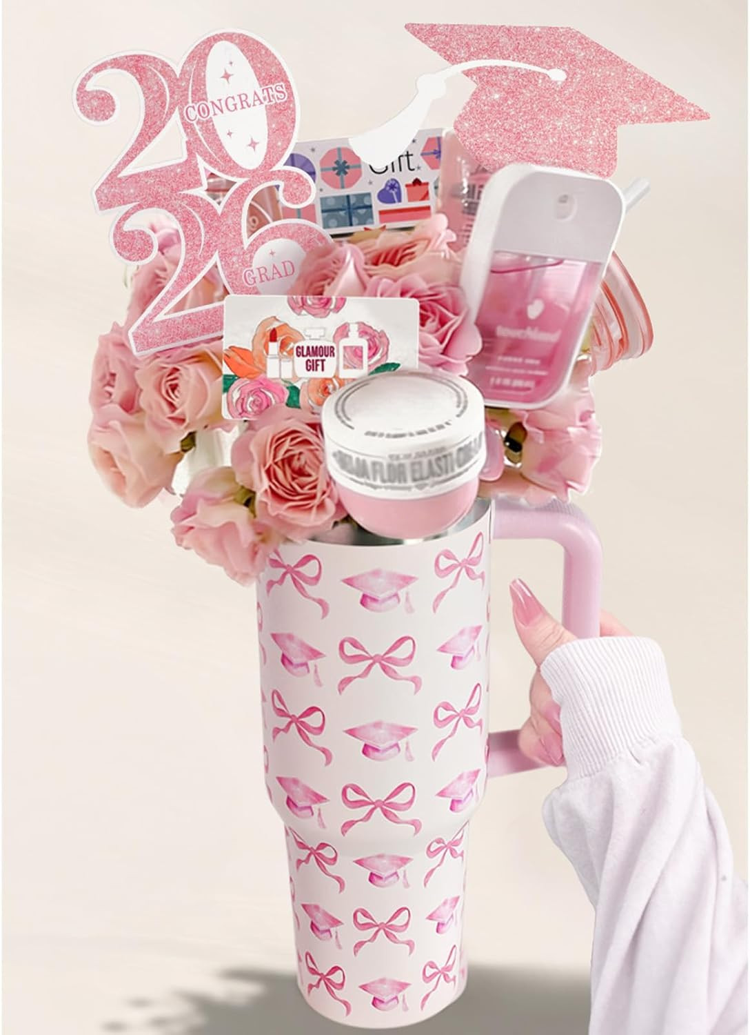 Graduation Gifts - 40Oz Tumbler Bouquet Gift Kit - Class of 2026 Gift Ideas for