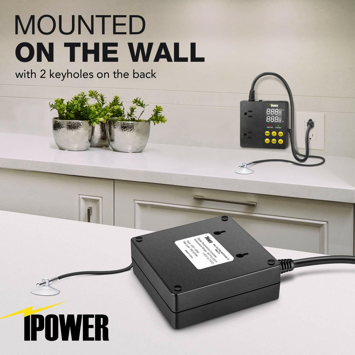 iPower Professional Digital Heating and Cooling Temperature Controller 1875W