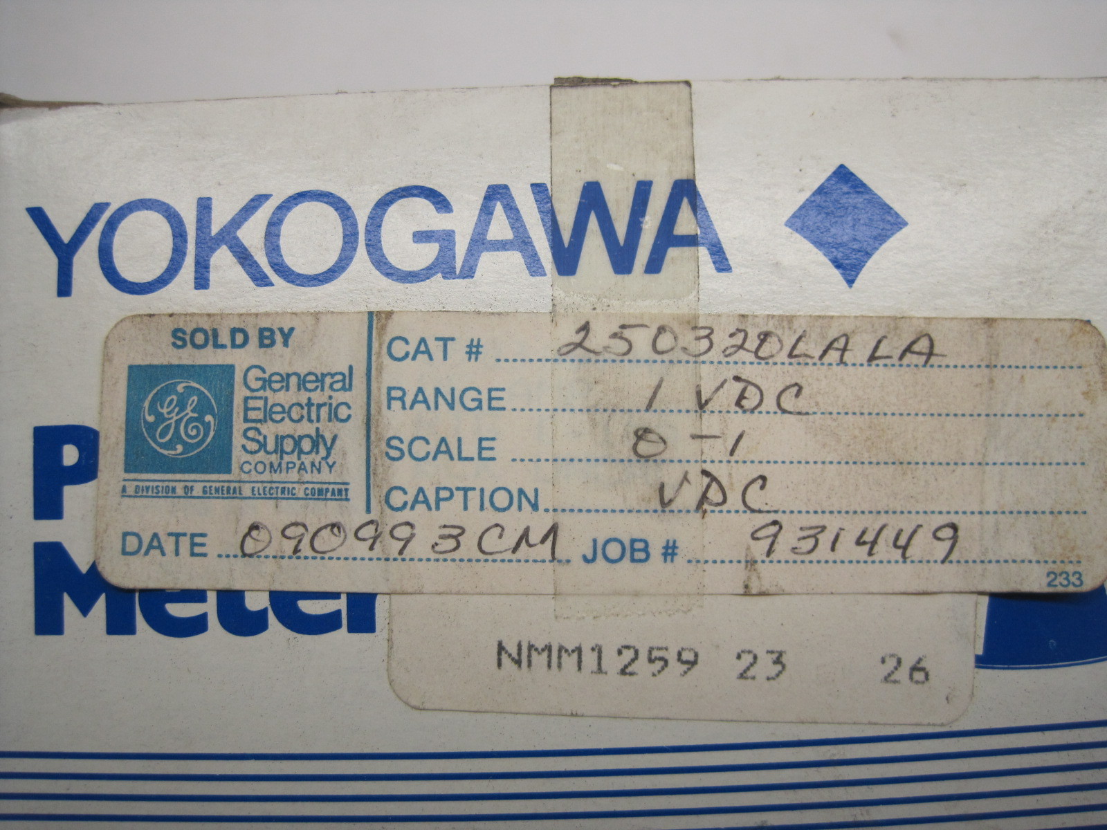 New Yokogawa 250320LALA Panel Meter