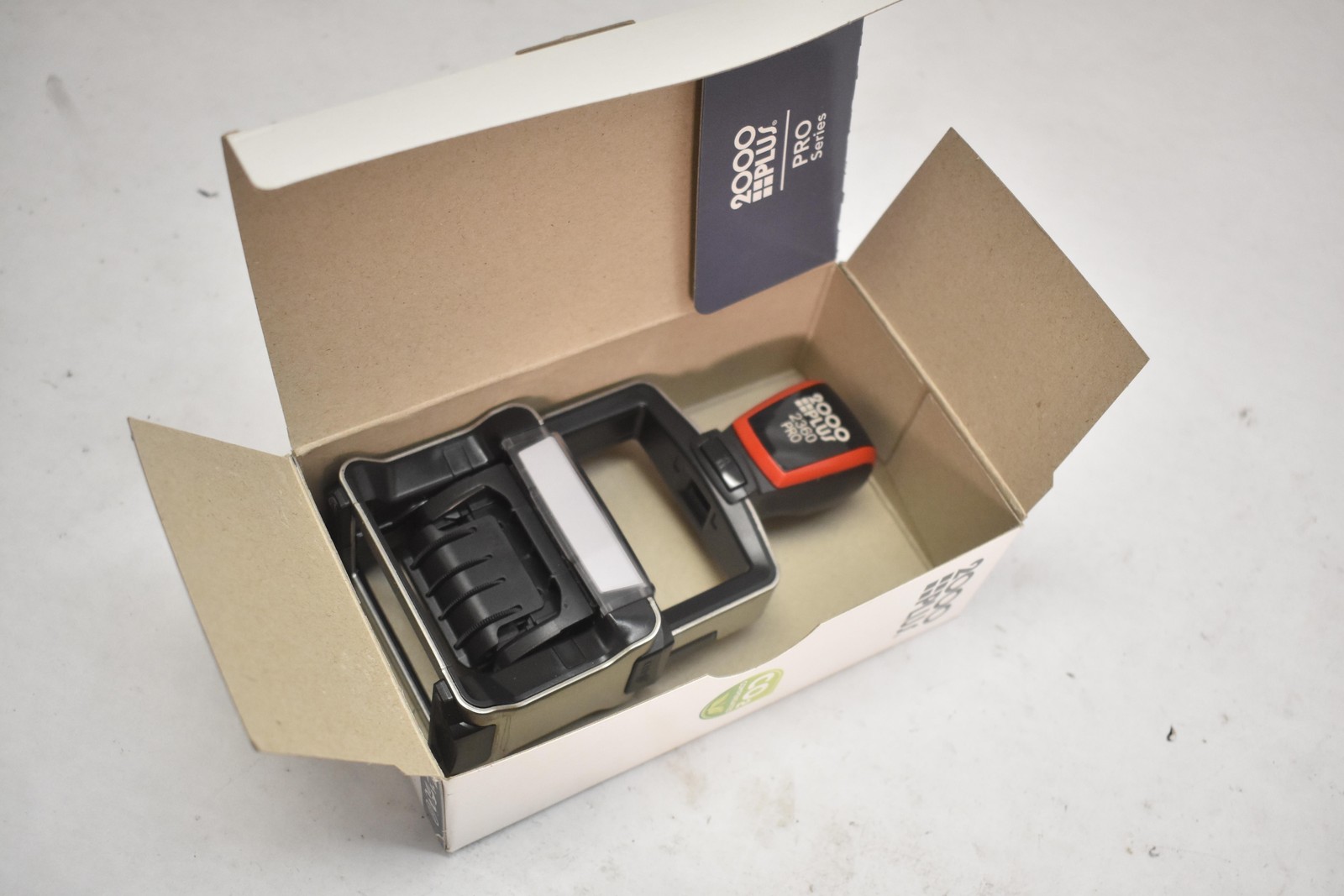 PLUS 2000 Plus Pro Series Self-Inking Date Stamp Band Shield Black Red Office