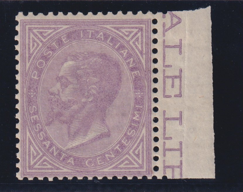 KINGDOM OF ITALY 1863 DE LA RUE M.N.H. BLONDE SIGNATURE