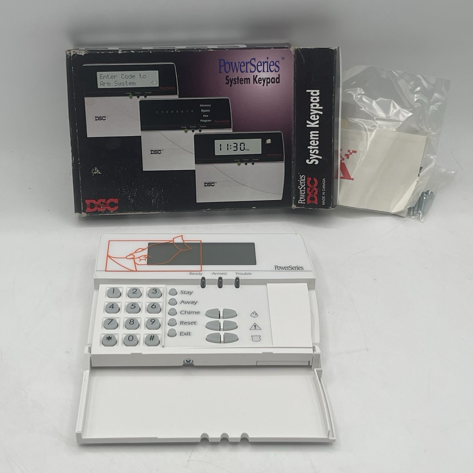 Vintage DSC PowerSeries System Keypad Alarm Control Panel 2002 New Open Box