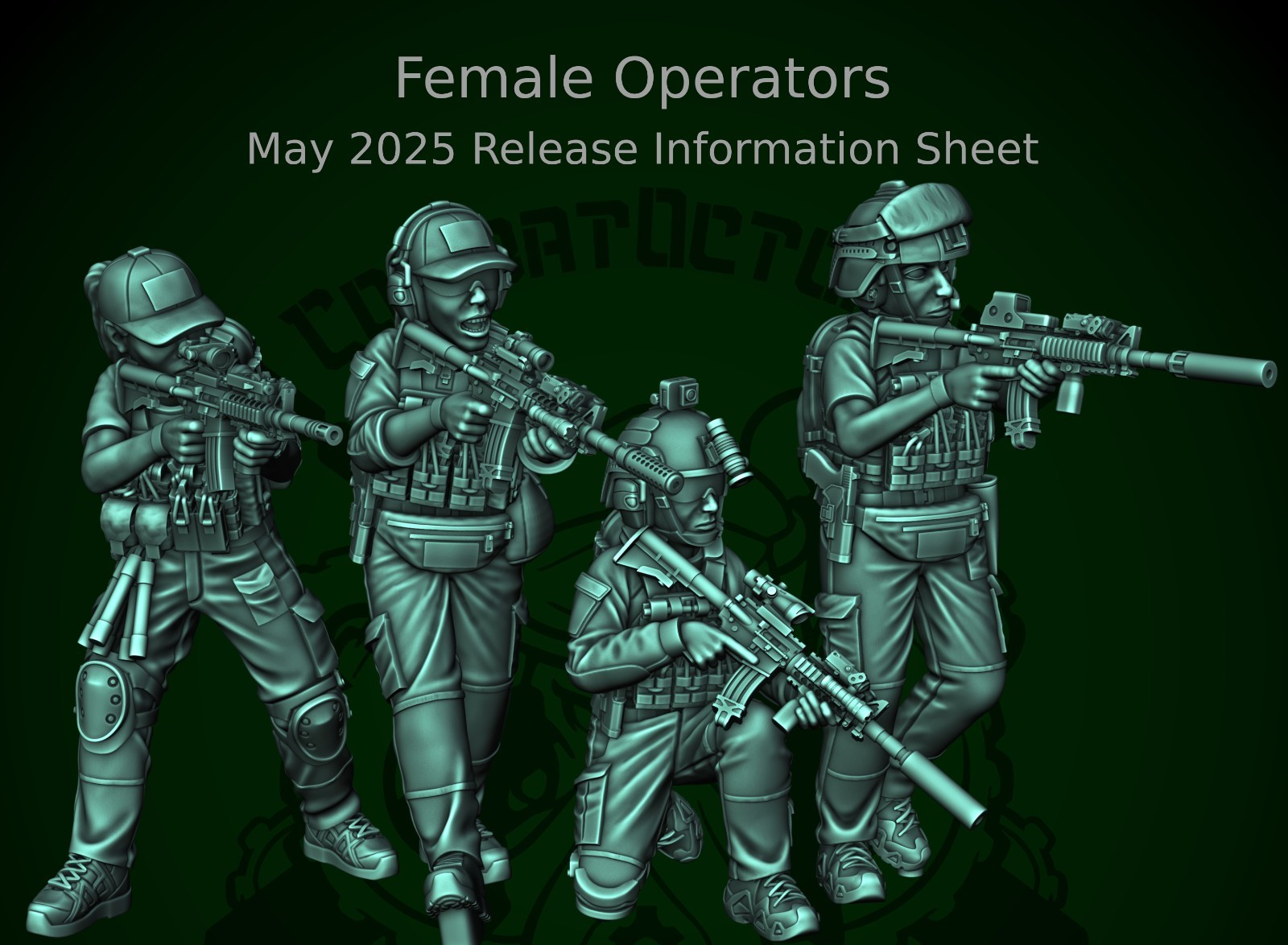 Combat Octopus Modern Miniatures Female Operators SOF PMC Spectre Zona Alfa | 3D