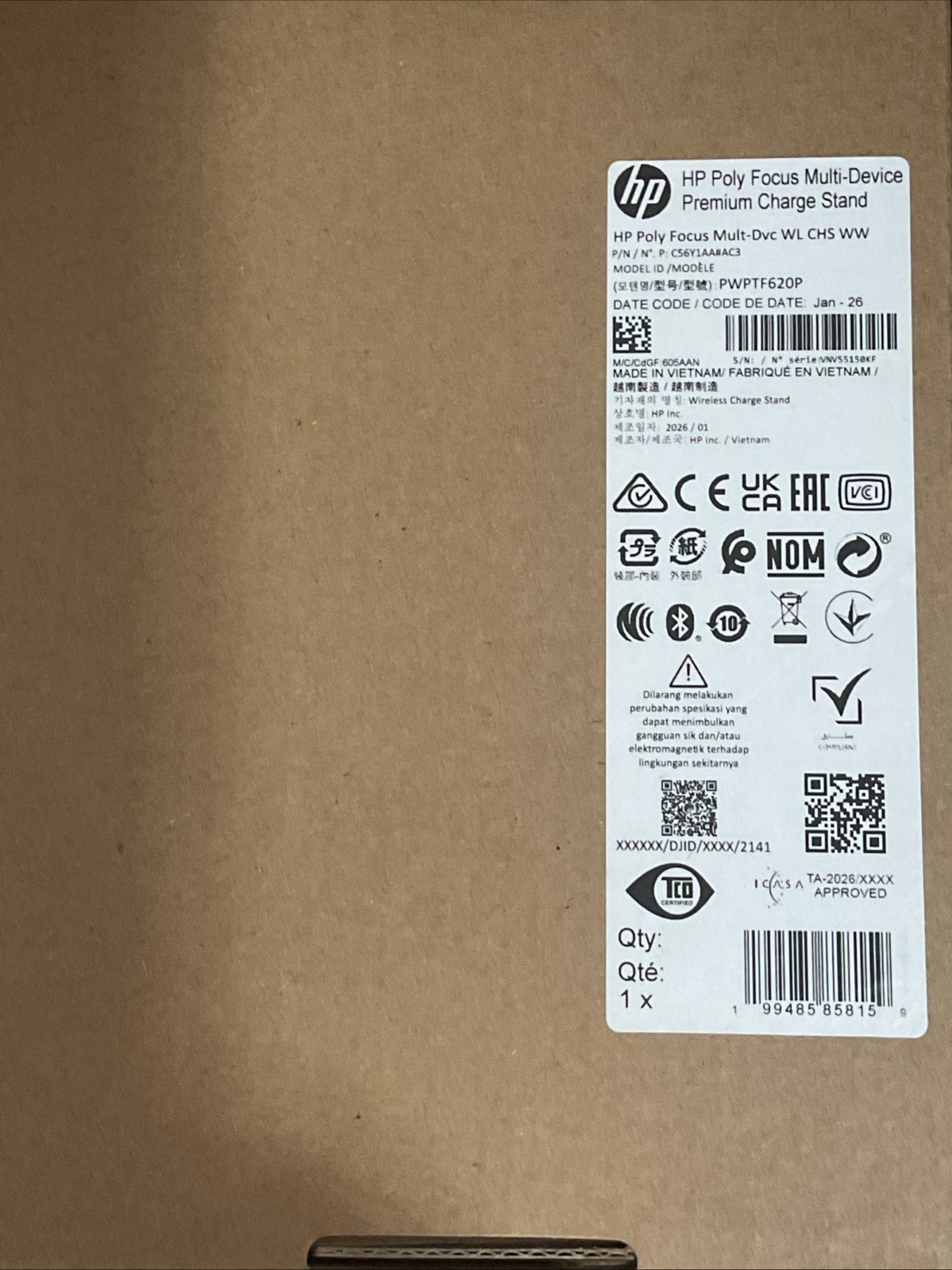 HP Poly Focus Multi-Device Premium Charge Stand Model: PWPTF620P