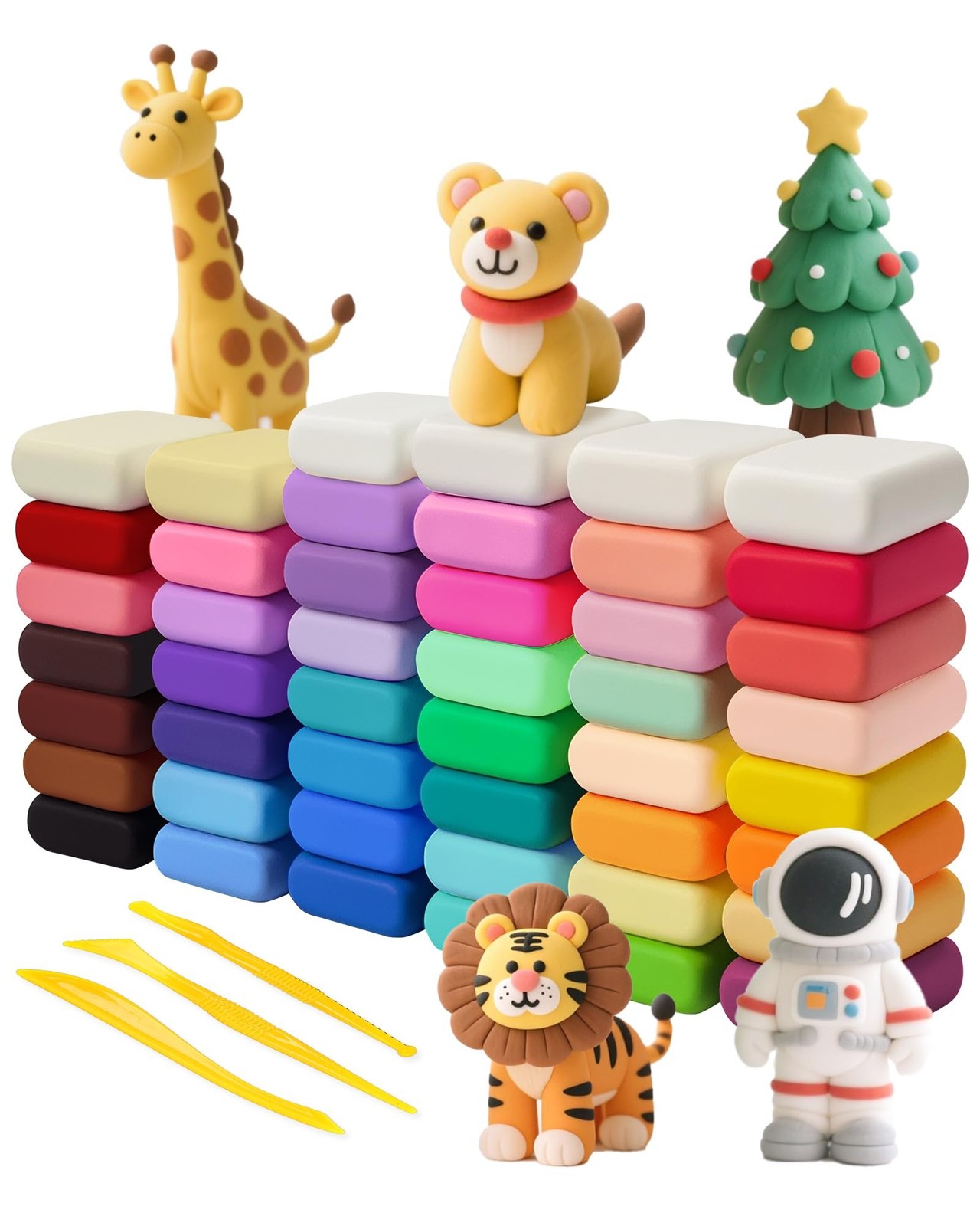Modeling Clay Kit - 42 Colors Air Dry Clay, DIY Molding Magic Clay Includes T...