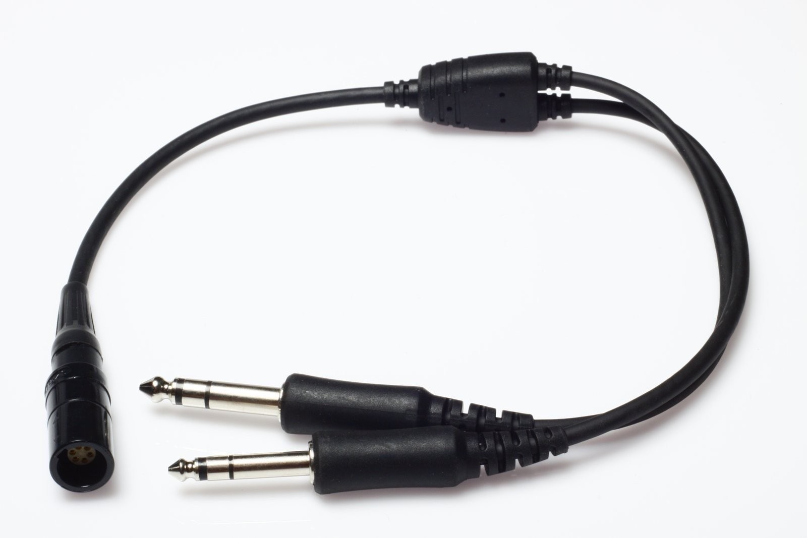 Wirenest Bose A20 A30 6 pin Lemo to GA Twin Plug Headset Adapter