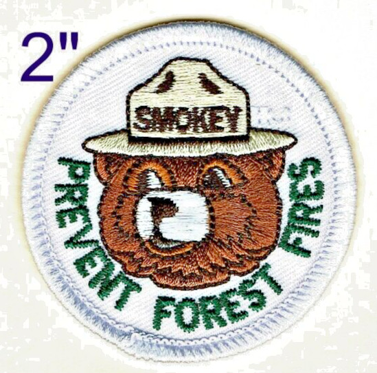 Smokey Bear Iron-on Embroidered Patch OFFICIAL Prevent Fires Gift - SHIPS FAST!