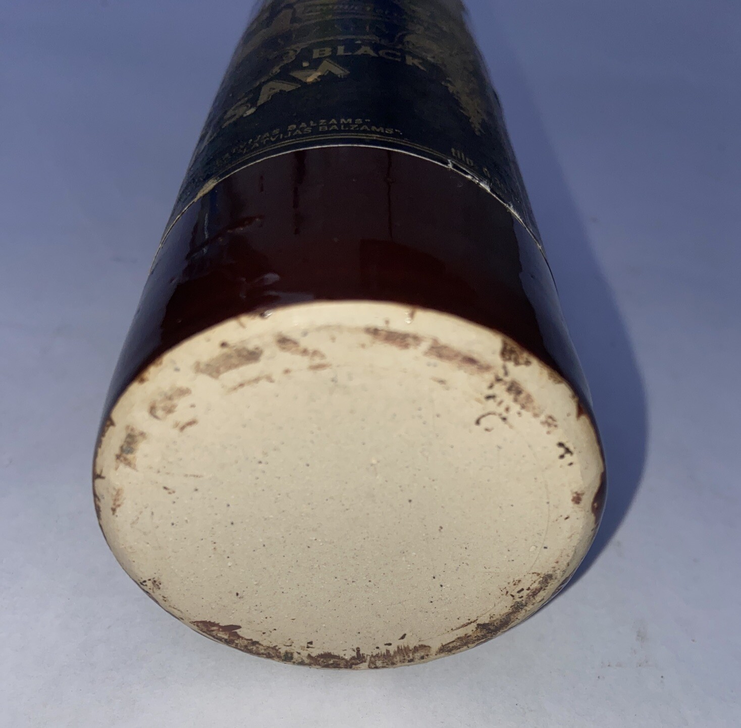 Riga Black Balsam Empty Bottle Dark Brown Glaze