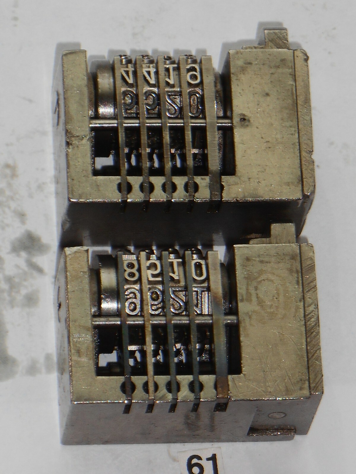 ATLANTIC | Reverse letterpress numbering machine lot | 61