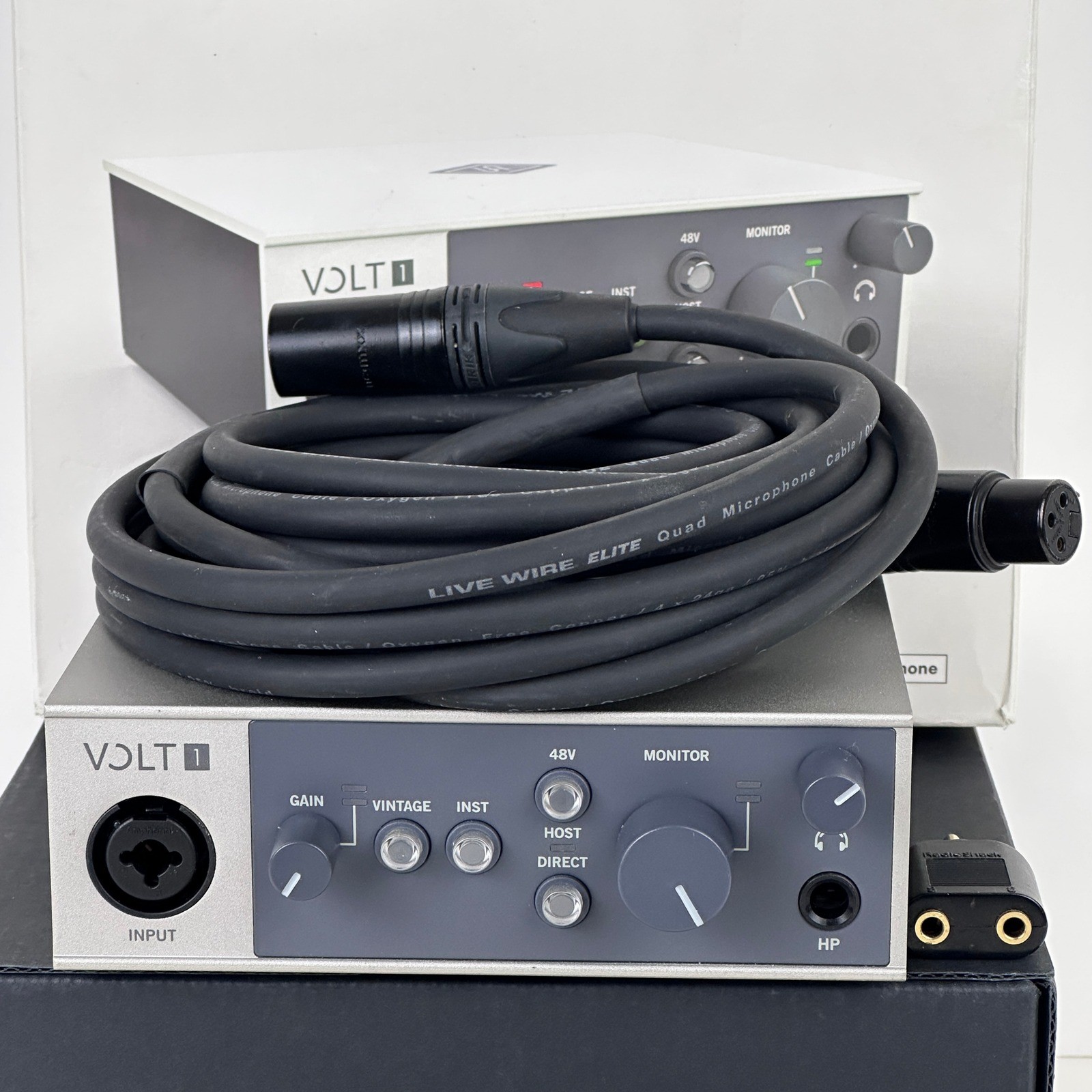 Universal Audio Volt 1 USB Audio Interface Vintage Preamp Mode MIDI XLR Cable