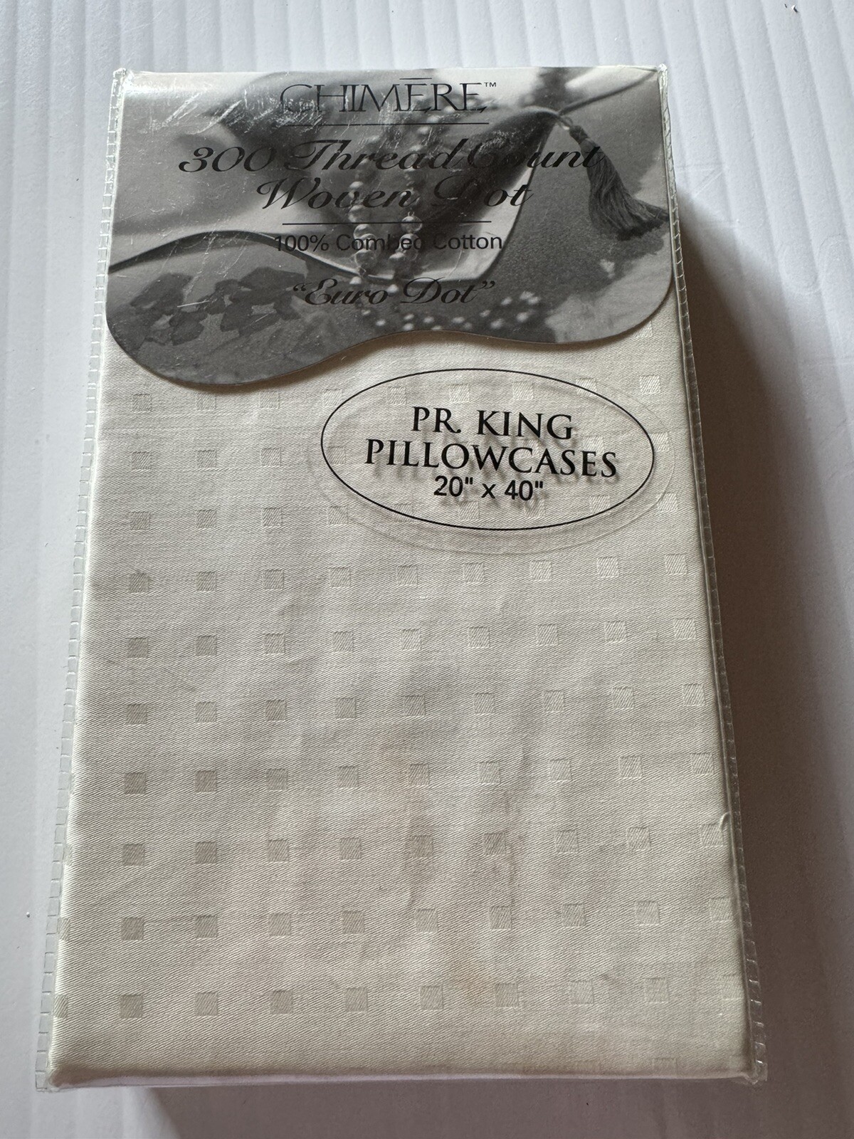 Prestige Home textiles Pair of King Pillowcases 300TC In Pkg