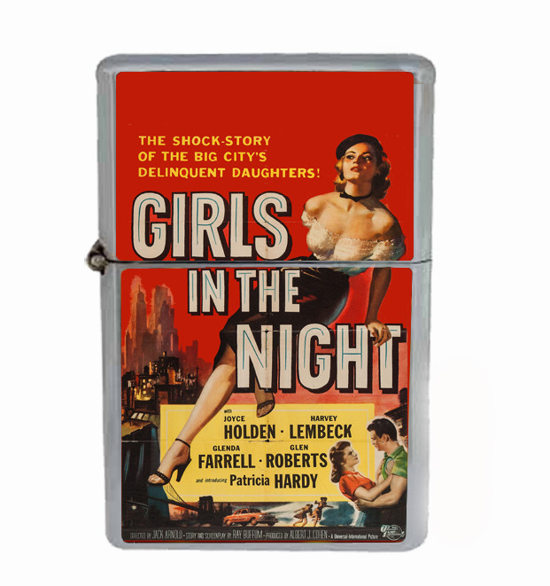 Girls In The Night Rs1 Flip Top Oil Lighter Wind Resistant