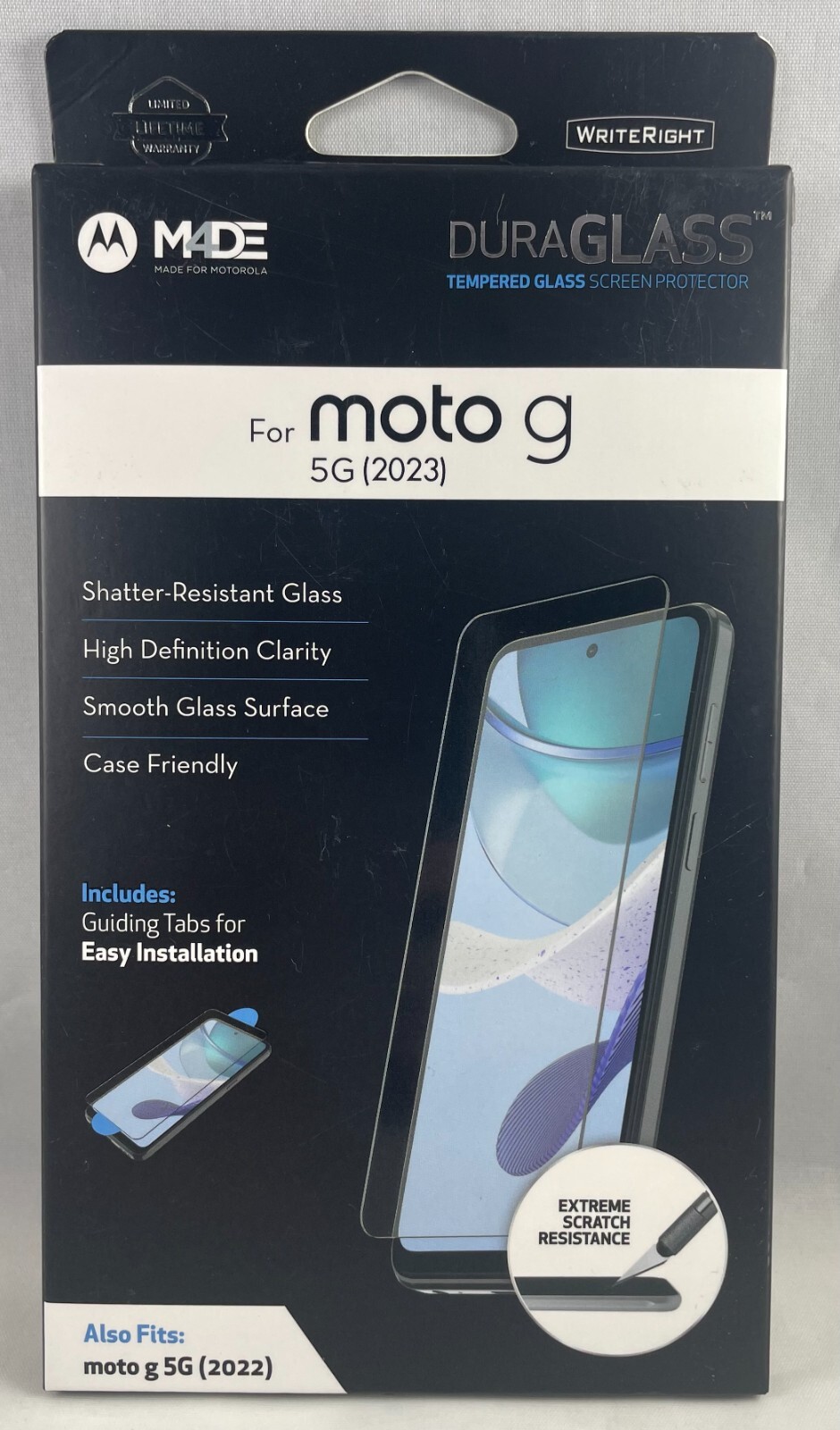 DuraGLASS Tempered Glass Screen Protector for Moto G 5G (2023)& Moto G 5G (2022)