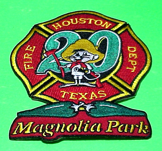 HOUSTON  TEXAS  MAGNOLIA PARK  ( TYPE 2 )  4 1/2" FIRE DEPT  PATCH FREE SHIPPING