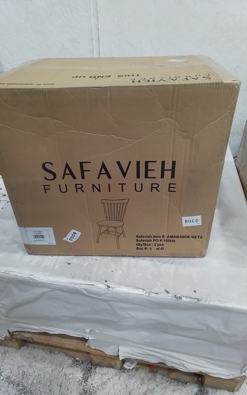 Safavieh PARKER SPINDEL SIDE CHAIR, Reduced Price 2172762983 AMH8500R-SET2