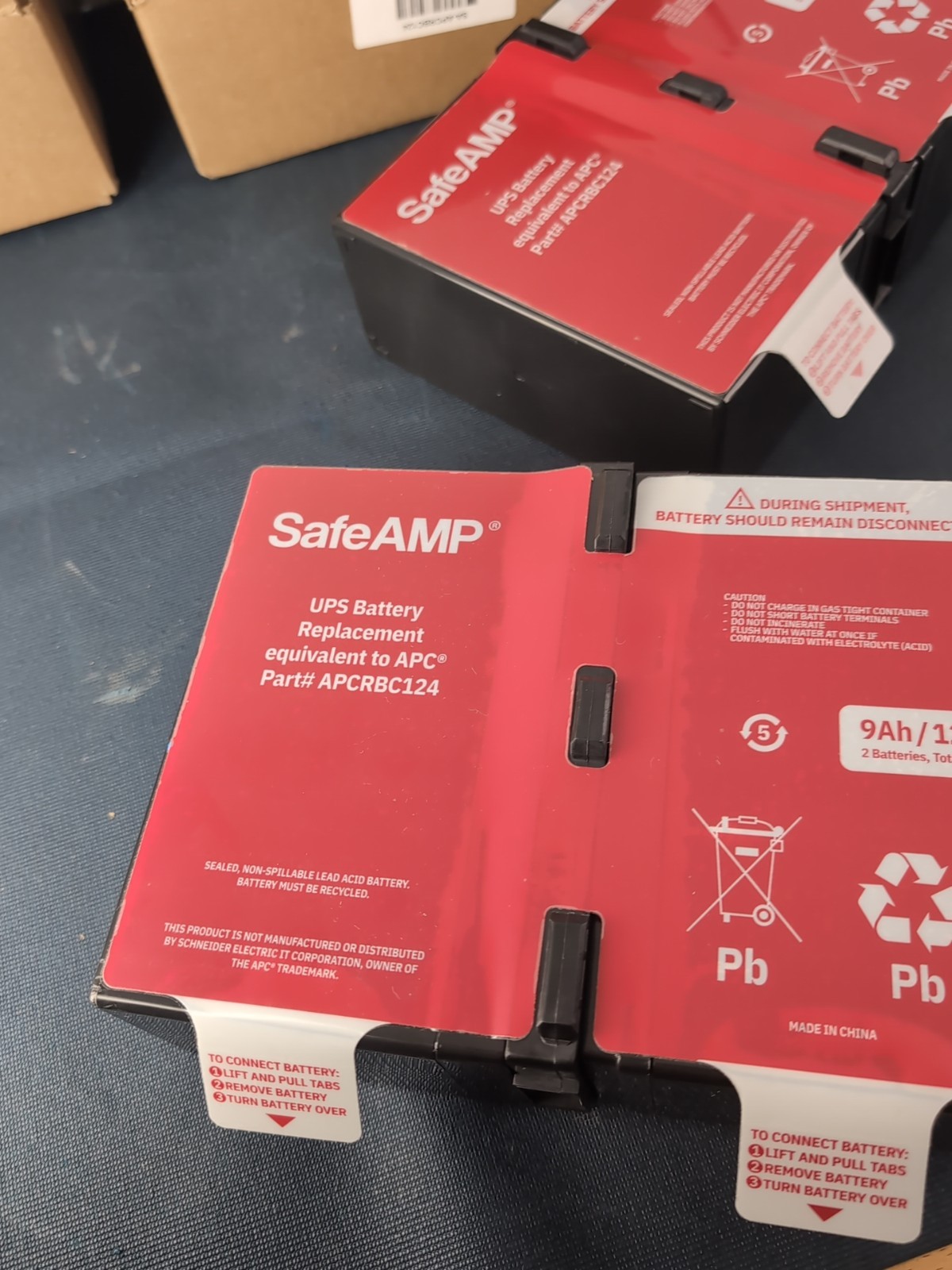 2 ~ APC RBC Replacement UPS Battery APCRBC124 Black 9Ah 24V Untested