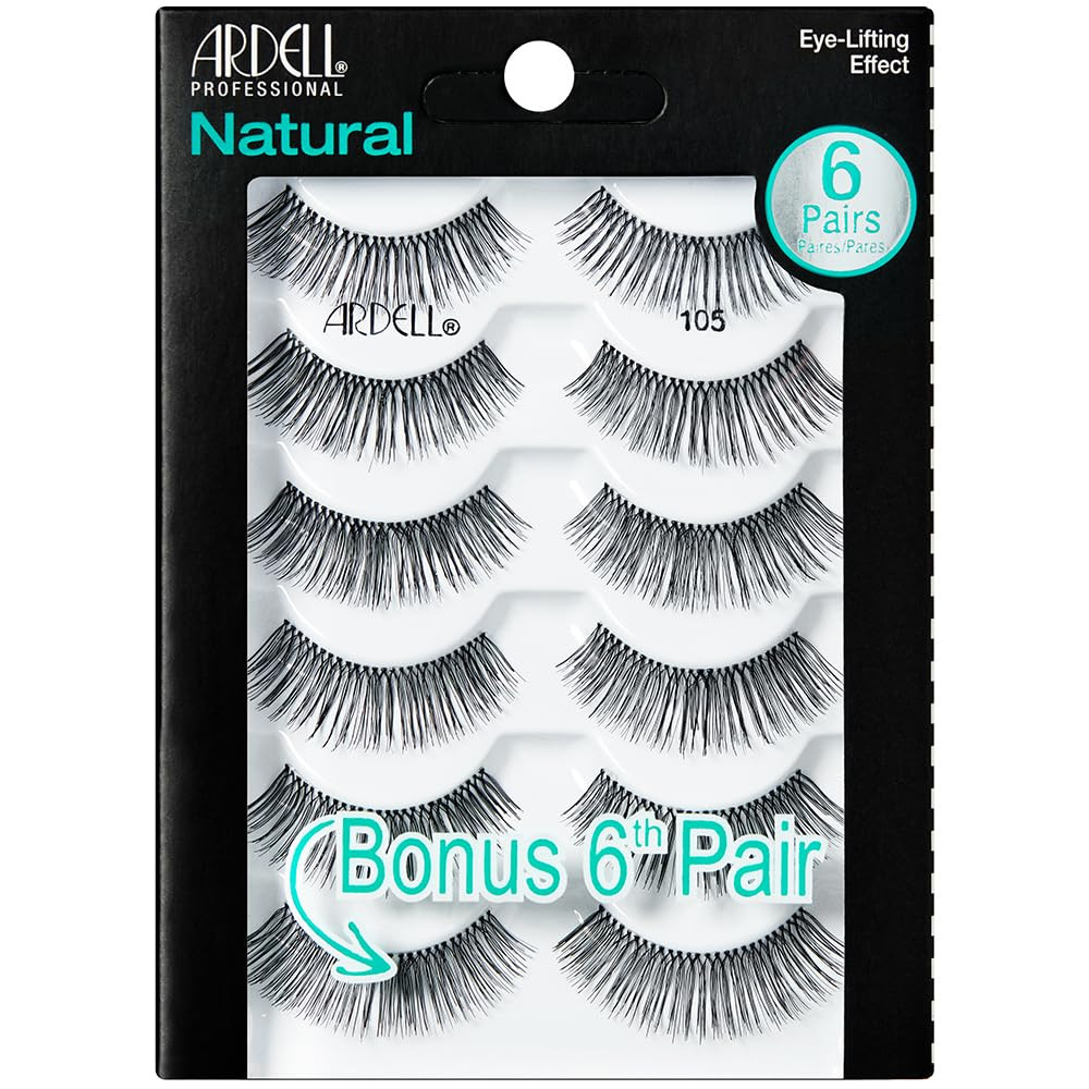 Natural 105 Black - 6 Pairs Pack