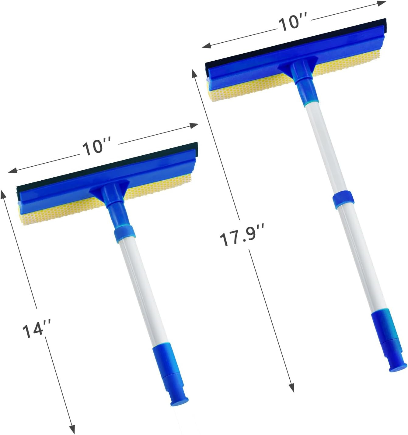 15.9" Window Squeegee for Car,2 in 1 Squeegee Window Cleaner with Long Stainl...