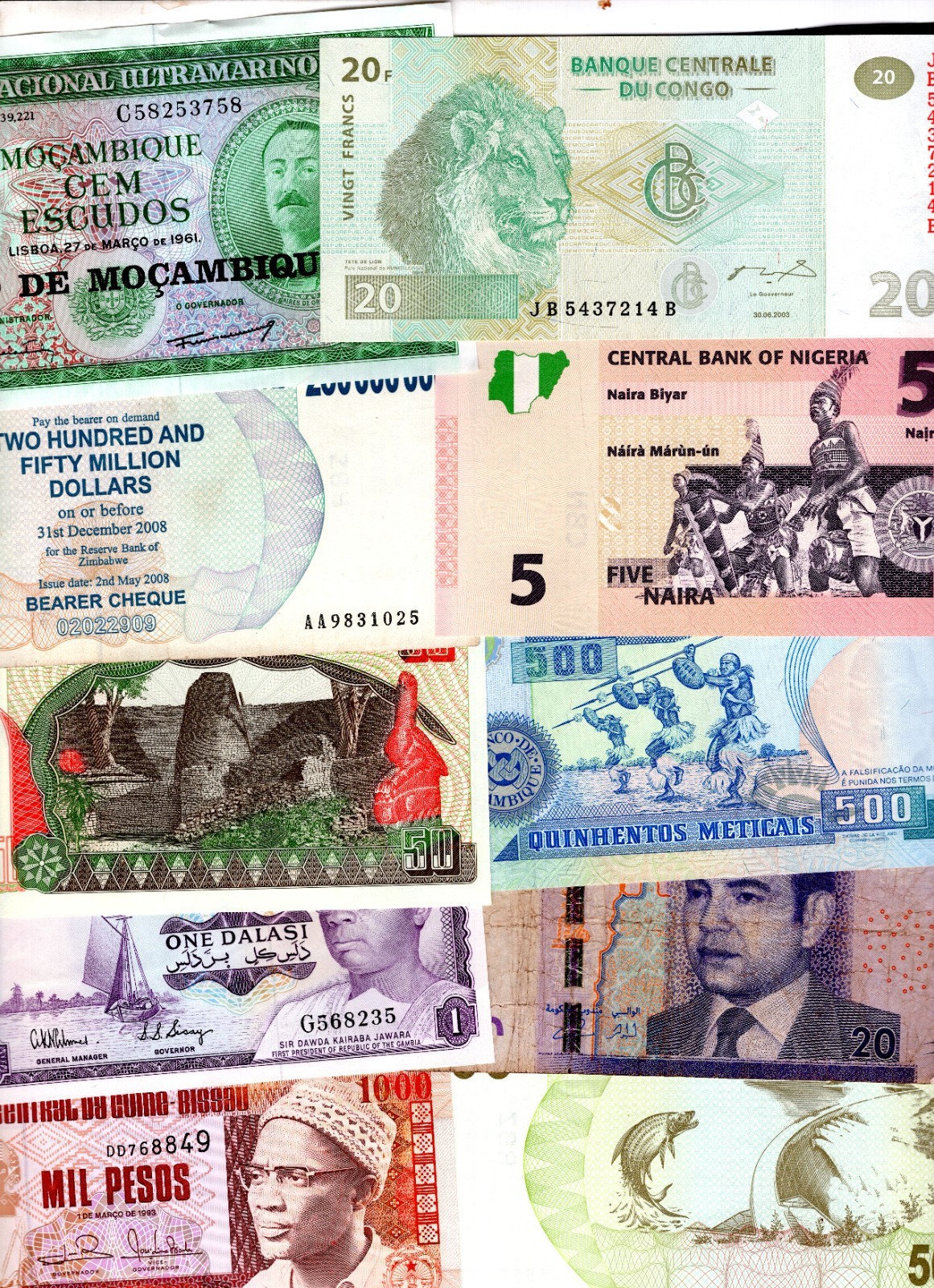 Africa. 100 banknotes. DY23744