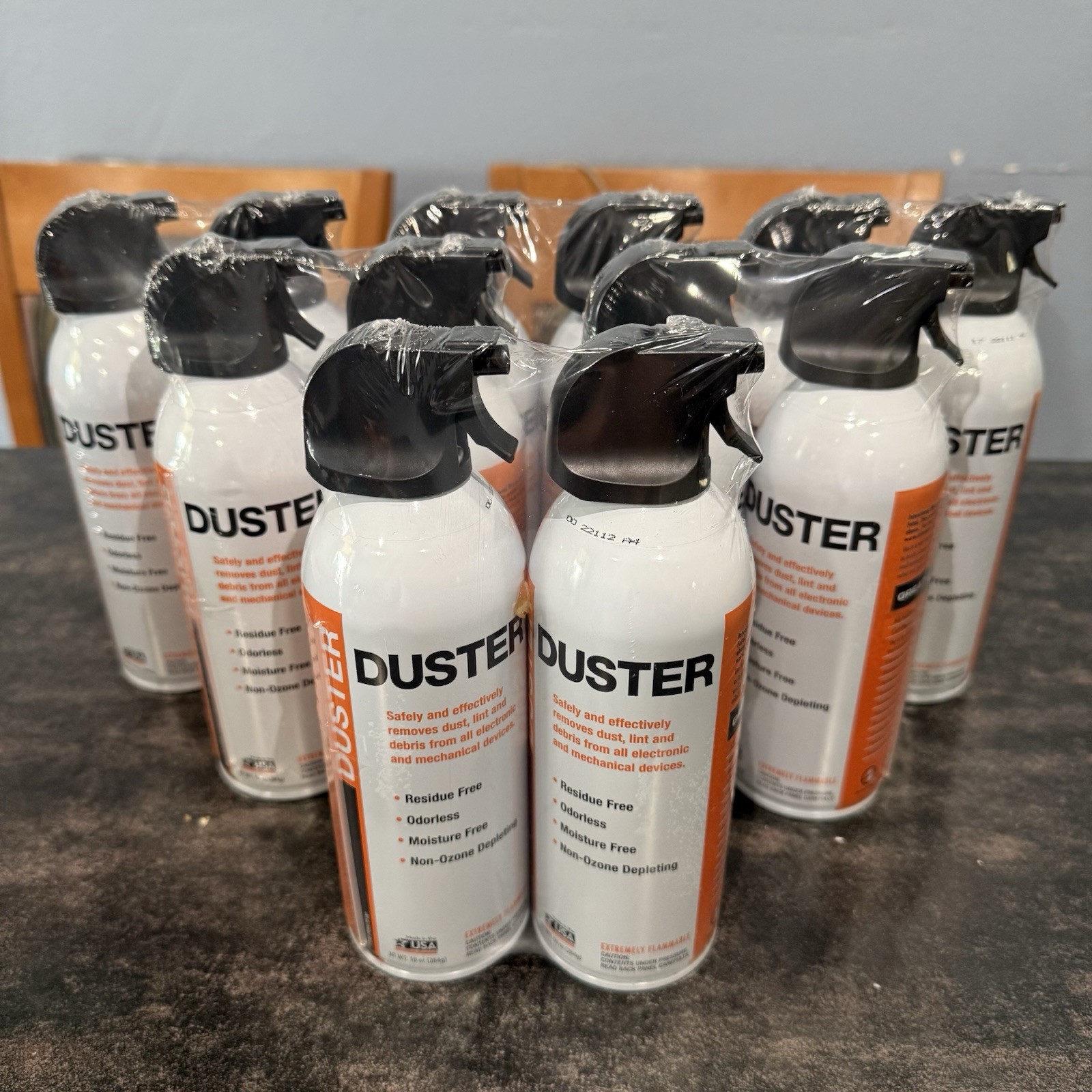 12 packs Compressed Air Duster 10 oz can Dust off Electronic Computer Keyboard