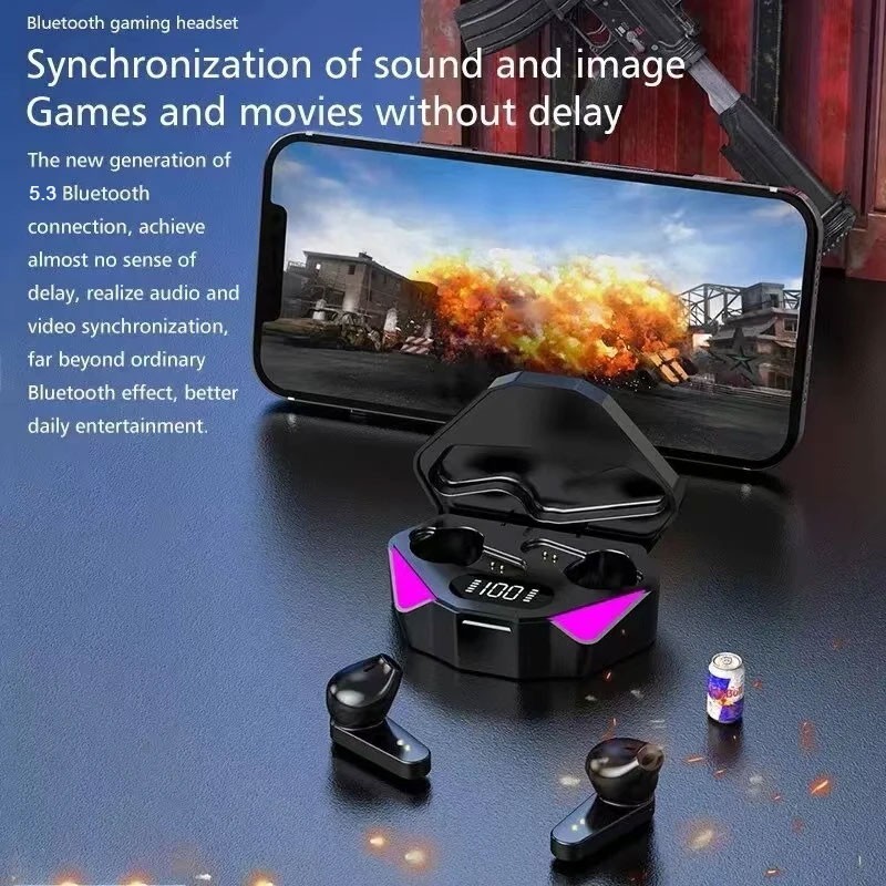 TWS Bluetooth Earbuds Waterproof Bluetooth 5.1 Headset Noise Cancelling Wireless