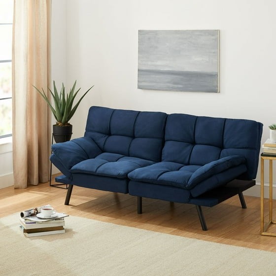 Memory Foam Futon Sleeper Sofa Bed Couch Convertible Foldable 72 inch