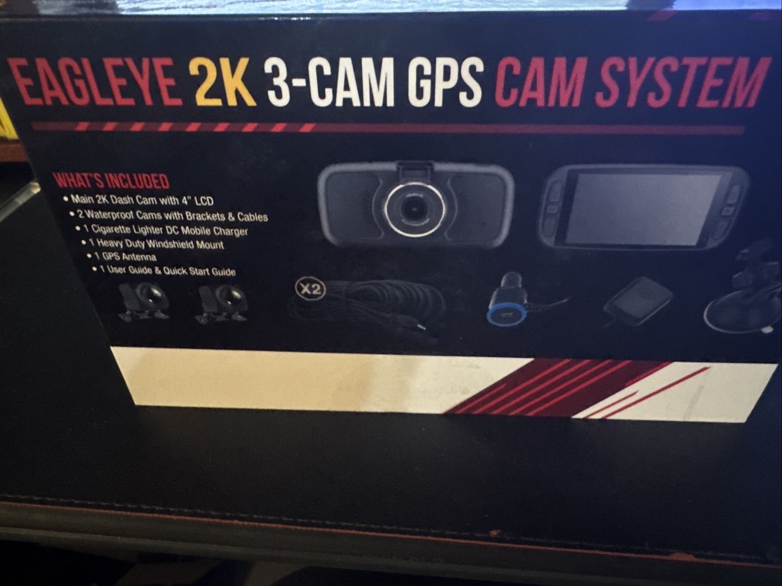 FalconEye Electronics EagleEye 2nd Gen Dashcam 2K Triple Camera