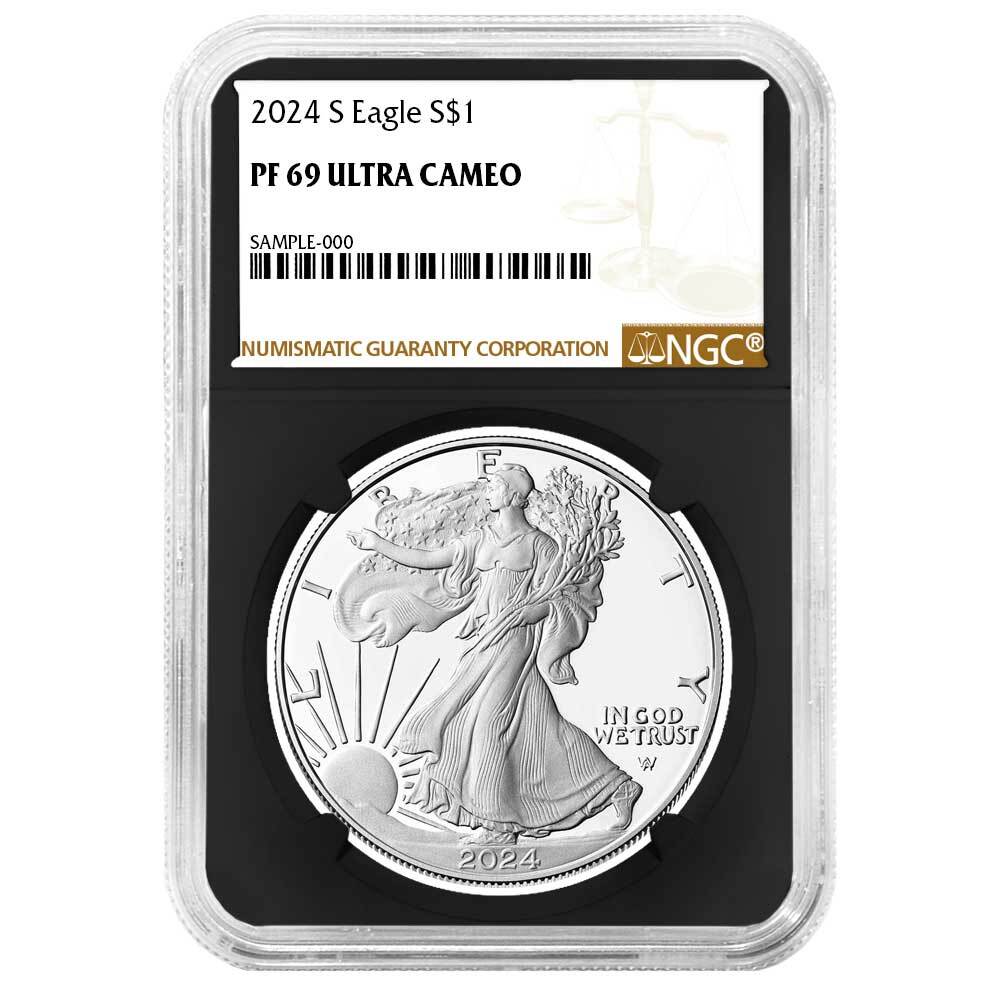 2024-S Proof $1 American Silver Eagle NGC PF69UC Brown Label Retro Core