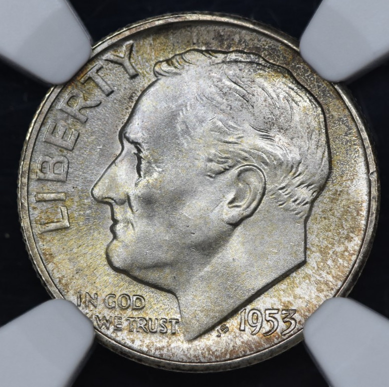 1953-S Roosevelt Dime NGC MS 68 FT (FB) TOP POP
