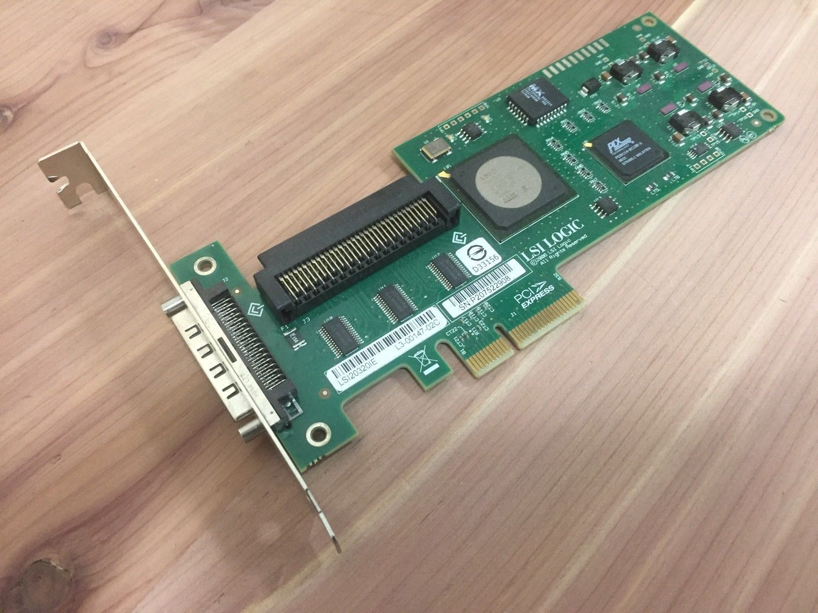 Dell LSI Logic LVD PCI-E Ultra320 Controller Card LSI20320IE Height Bracket
