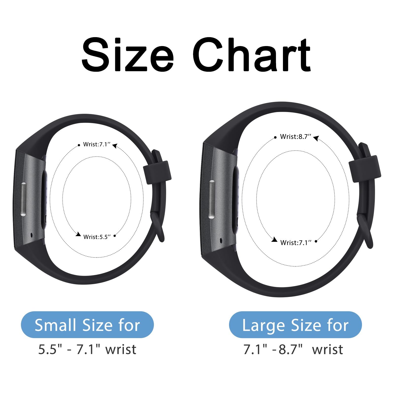 4 Pack Replacement Band for Fitbit Charge 3 4 SE Bracelet Watch Rate Fitness [L]