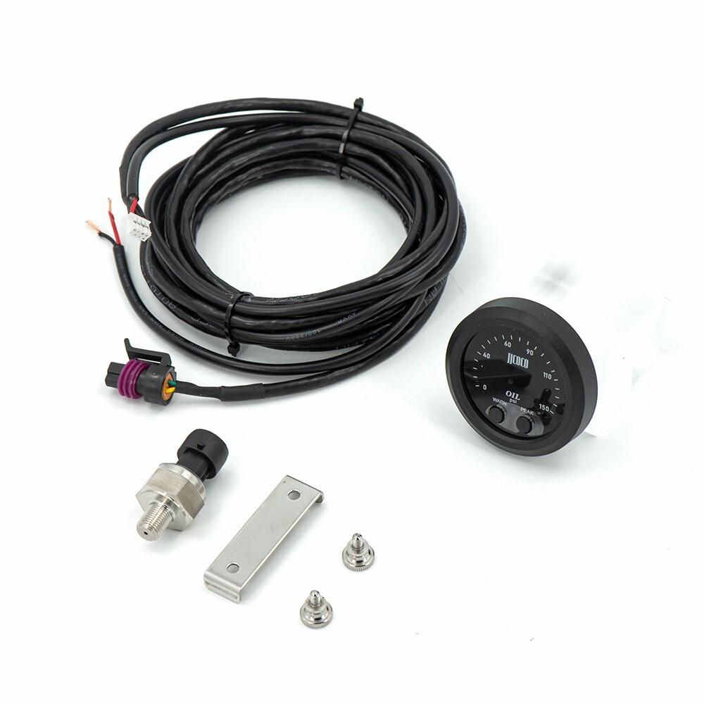 52mm Auto Electronic Oil Pressure Gauge 12V-24V DC with 1/8 Npt Sensor 0-150psi