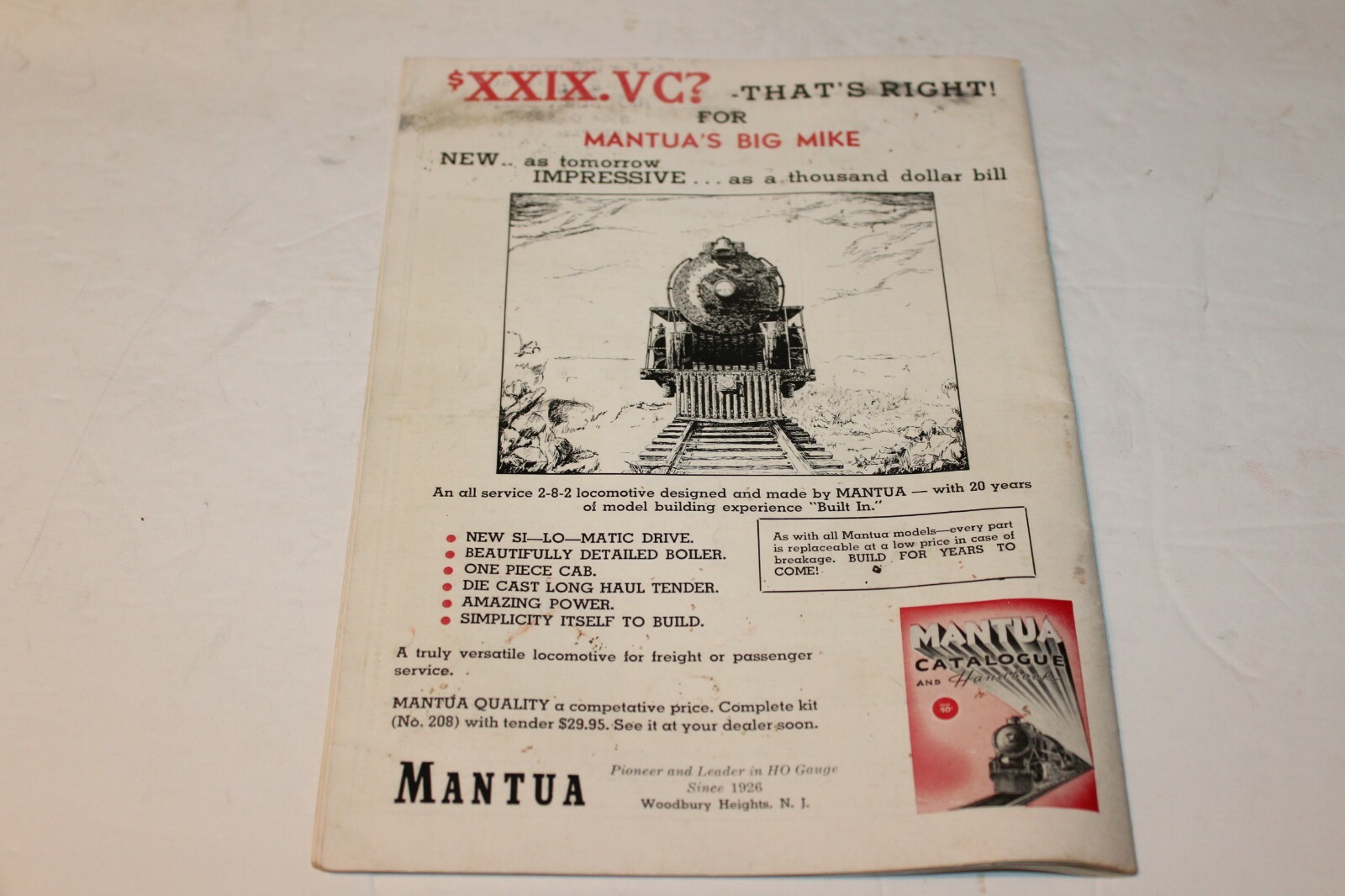 VINTAGE THE 'HO' MONTHLY MODEL RAILROAD MAGAZINE NOVEMBER 1949