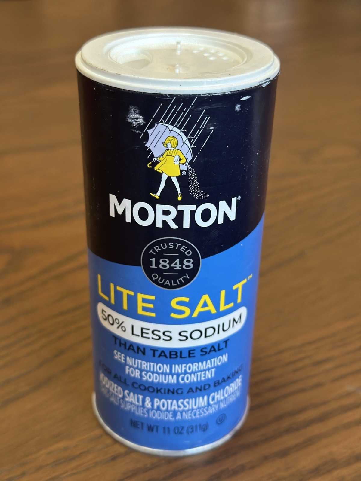 1 Morton LITE SALT 50% Less Sodium than Table Salt Iodized 11oz
