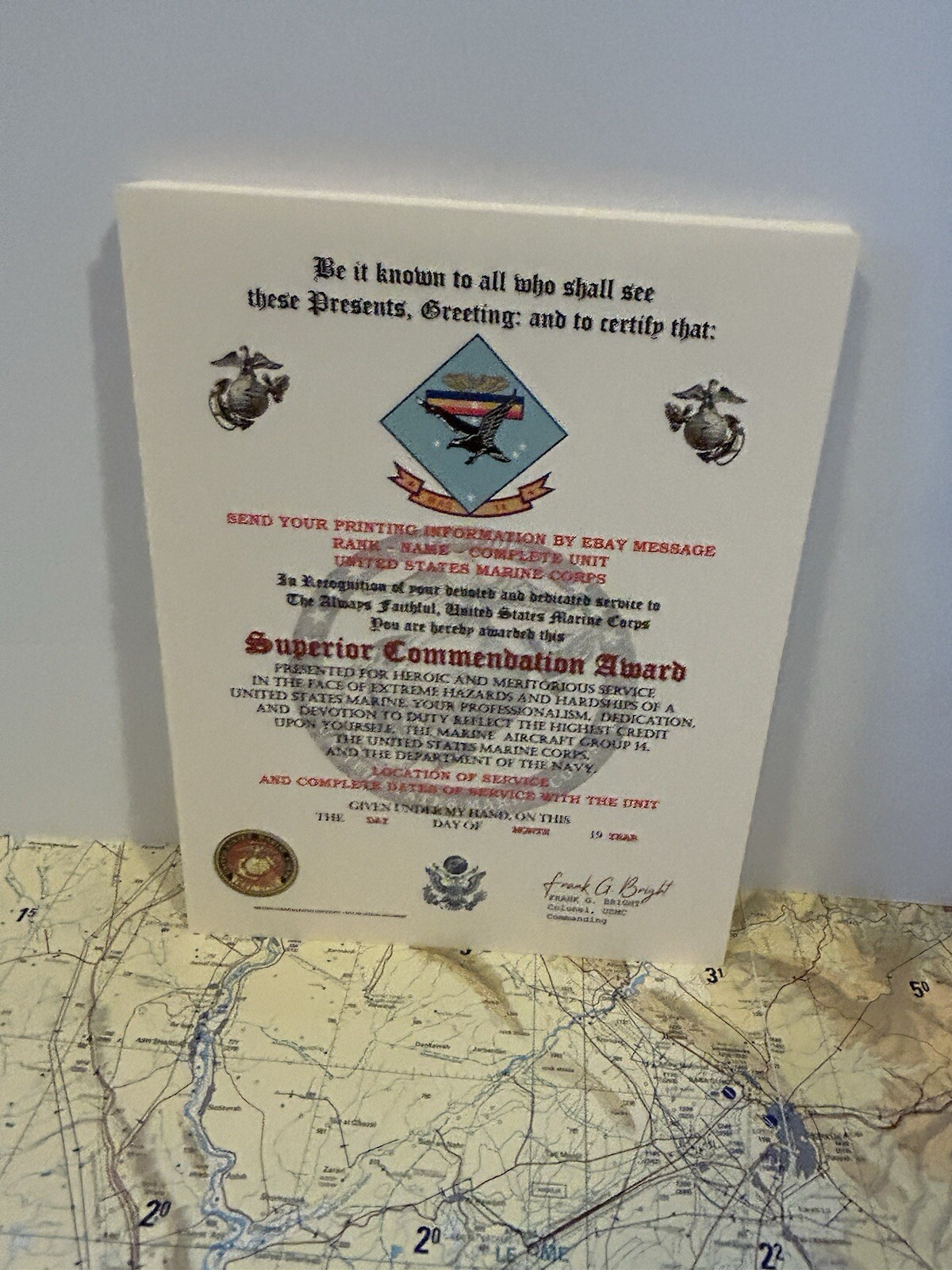 U.S.M.C. / MARINE AIRCRAFT GROUP 14 - SUPERIOR COMMENDATION AWARD