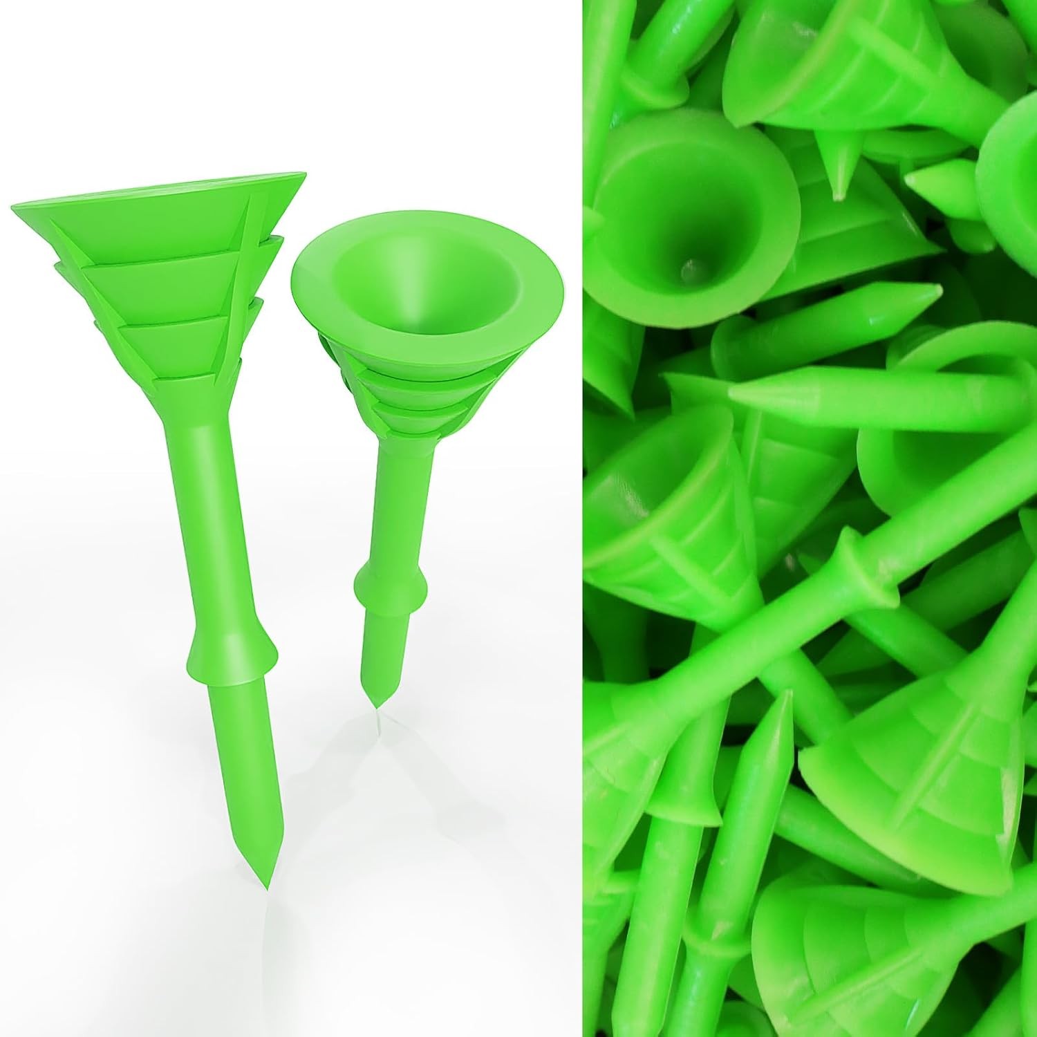 50pcs Golf Tees 3 1/4 Inch Practice Tee Stable Durable Pro Upgrade Step Up