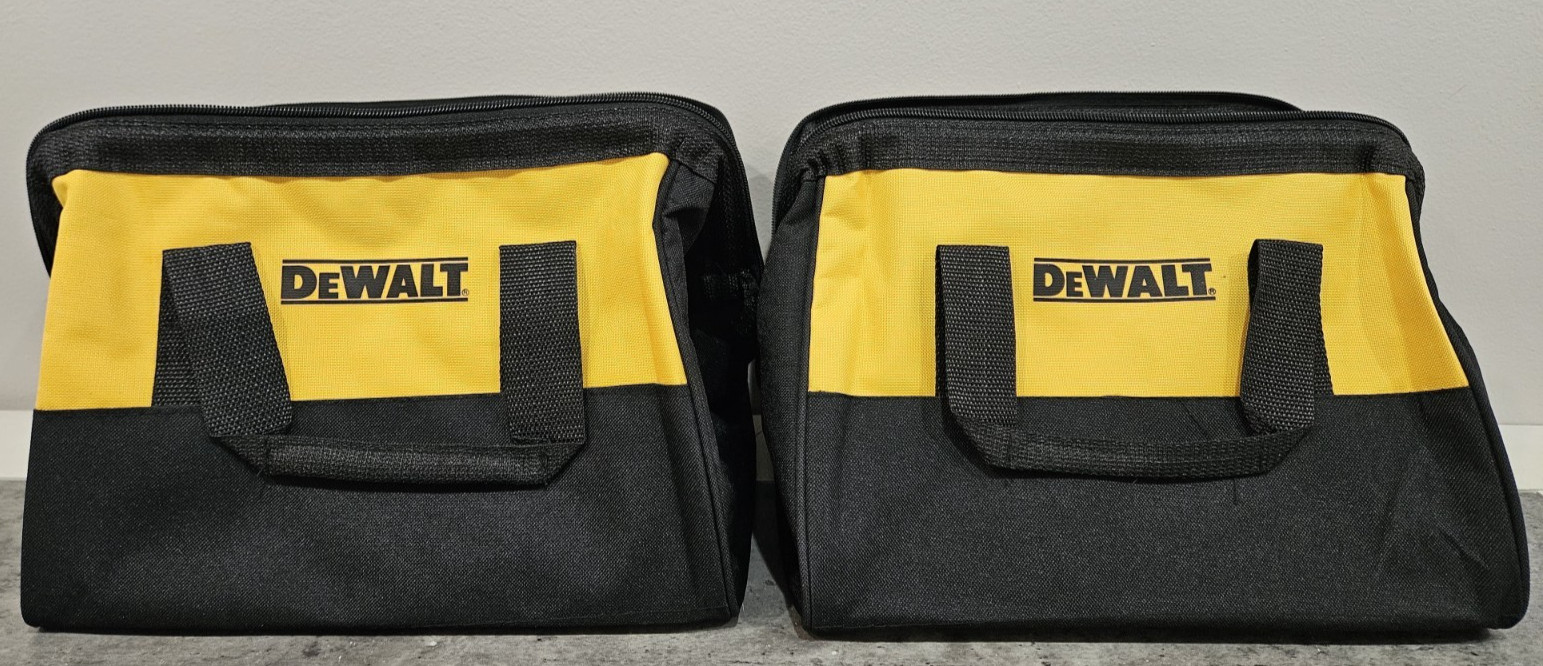 NEW - SET OF 2 DeWALT Heavy Duty Ballistic Nylon 13" Tool Bags (13” x 10” x 10”)
