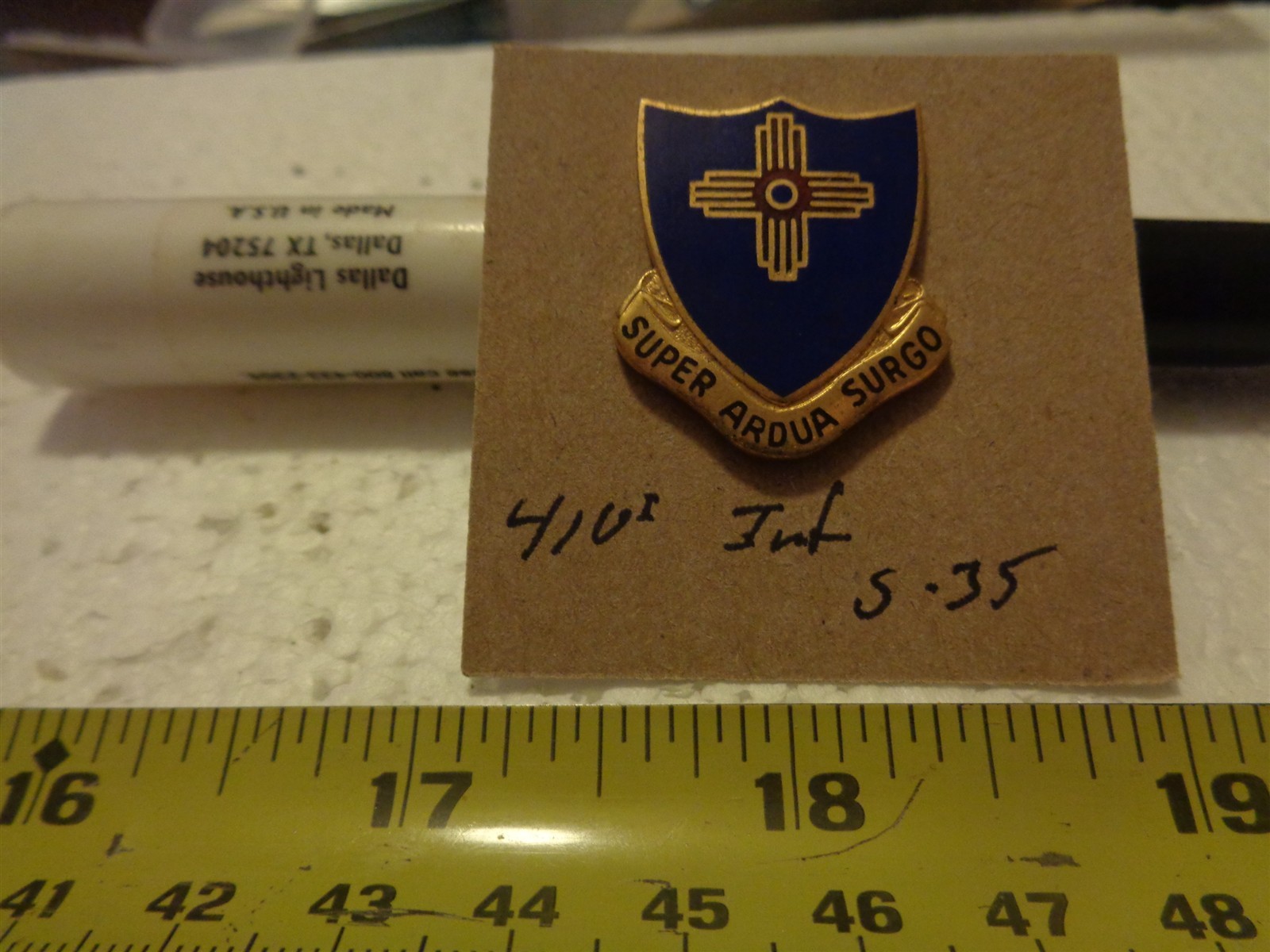 410th Infantry S-35 Unit Crest, DI, DUI (DRAW#R9)
