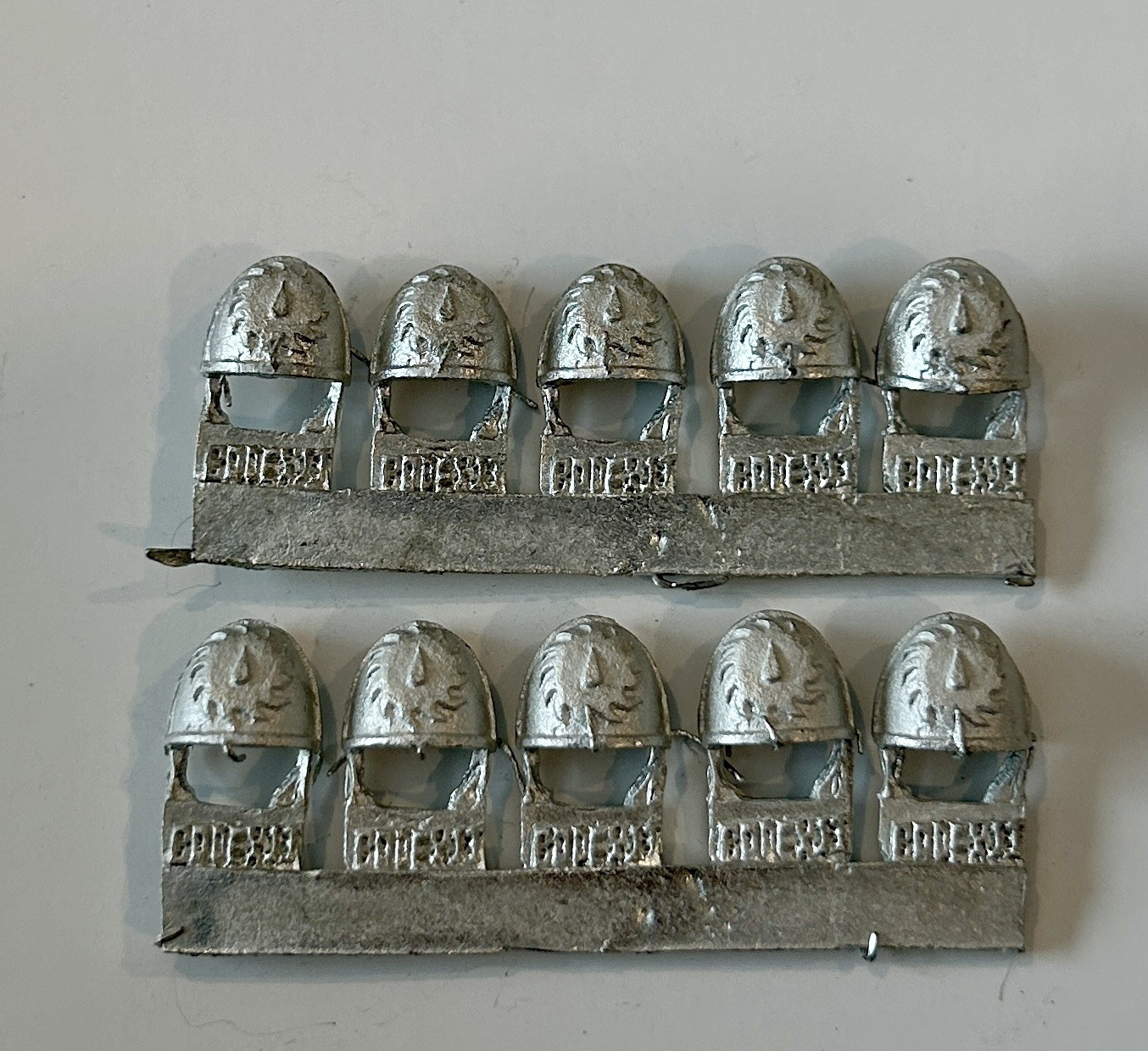 40k Space Marine Fleshtearer Shoulder Pads X 10 | Metal | OOP | GW | 2000 C1