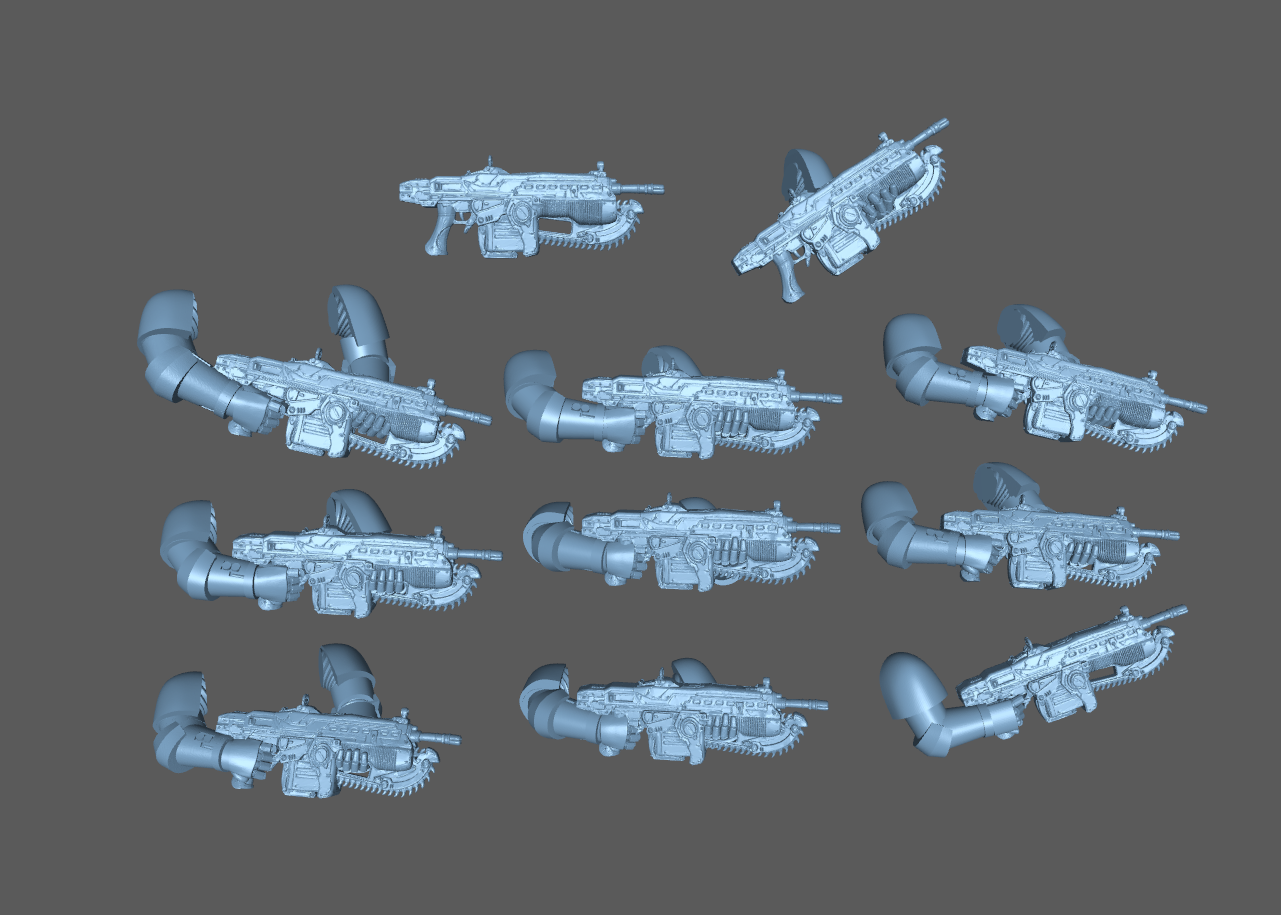 LANCER Rifle- (10x bits) - Gears- compatible with sm marines