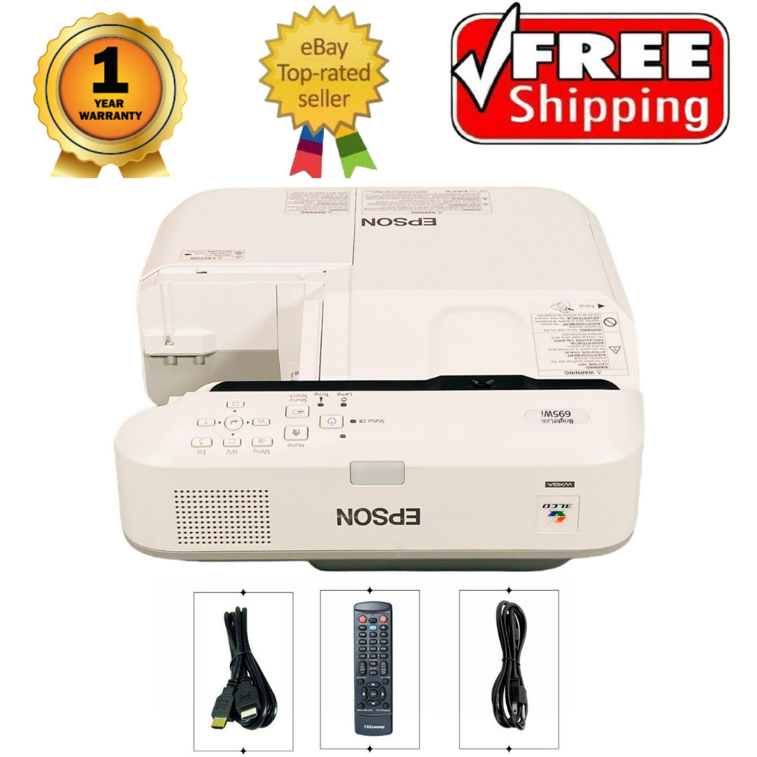 Epson BrightLink 695Wi 3LCD Projector Ultra Short Throw H740A ELPLP91 w/Remote