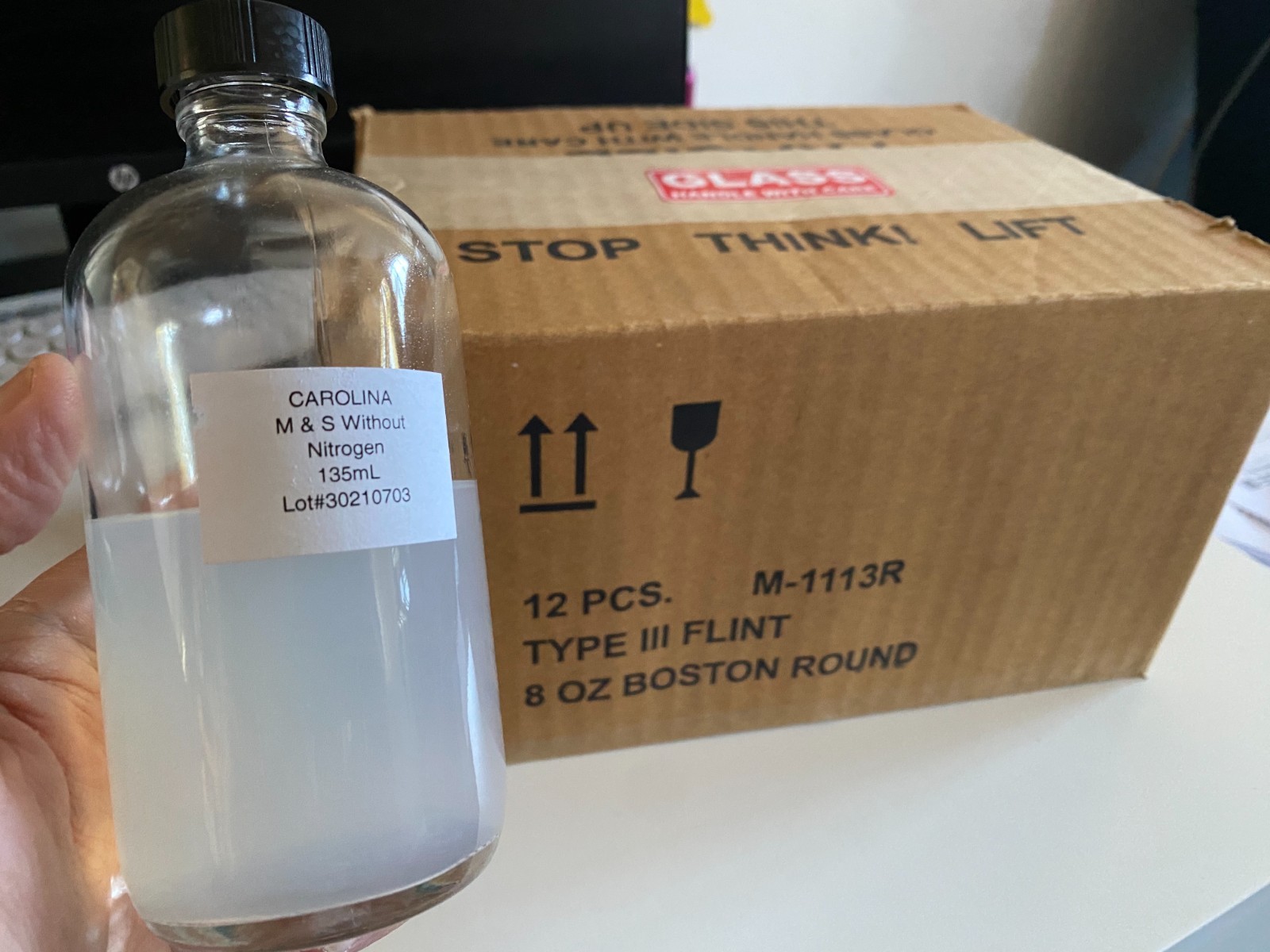 Agar 8oz Boston Round M&S w/o nitrogen (Murashige and Skoog) 135ml - Case of 12