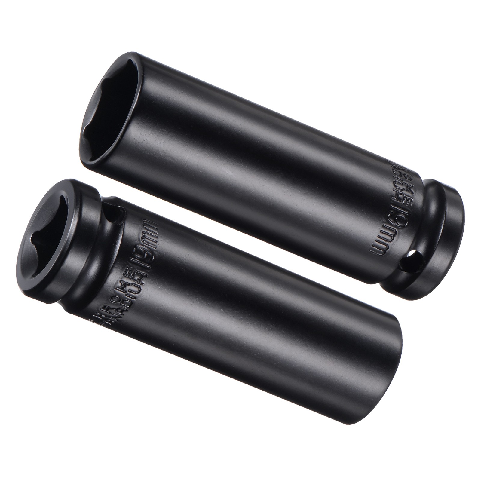 2pcs 1/2” Drive 19mm Deep Impact Socket CR-V Steel for Repairs