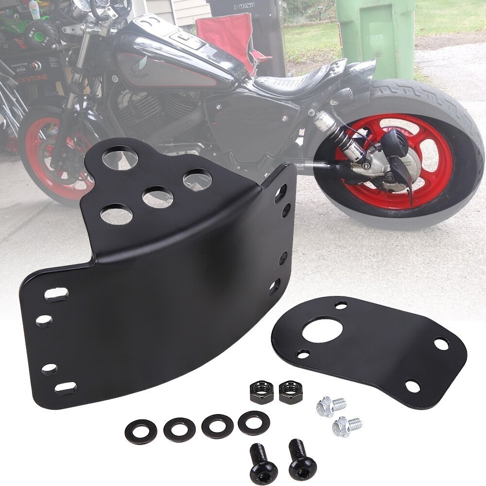 Side Mount License Plate Bracket Motorcycle Tail Light Holder For Aprilia Black