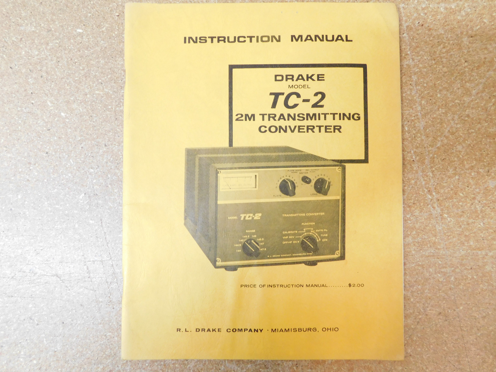 Drake TC-2 Ham Radio Transmitting Converter Instruction Manual (original)