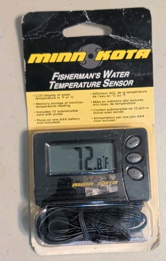 Minn Kota MKA-39 1865301 Water Temperature Sensor LCD Display Submersible Cord